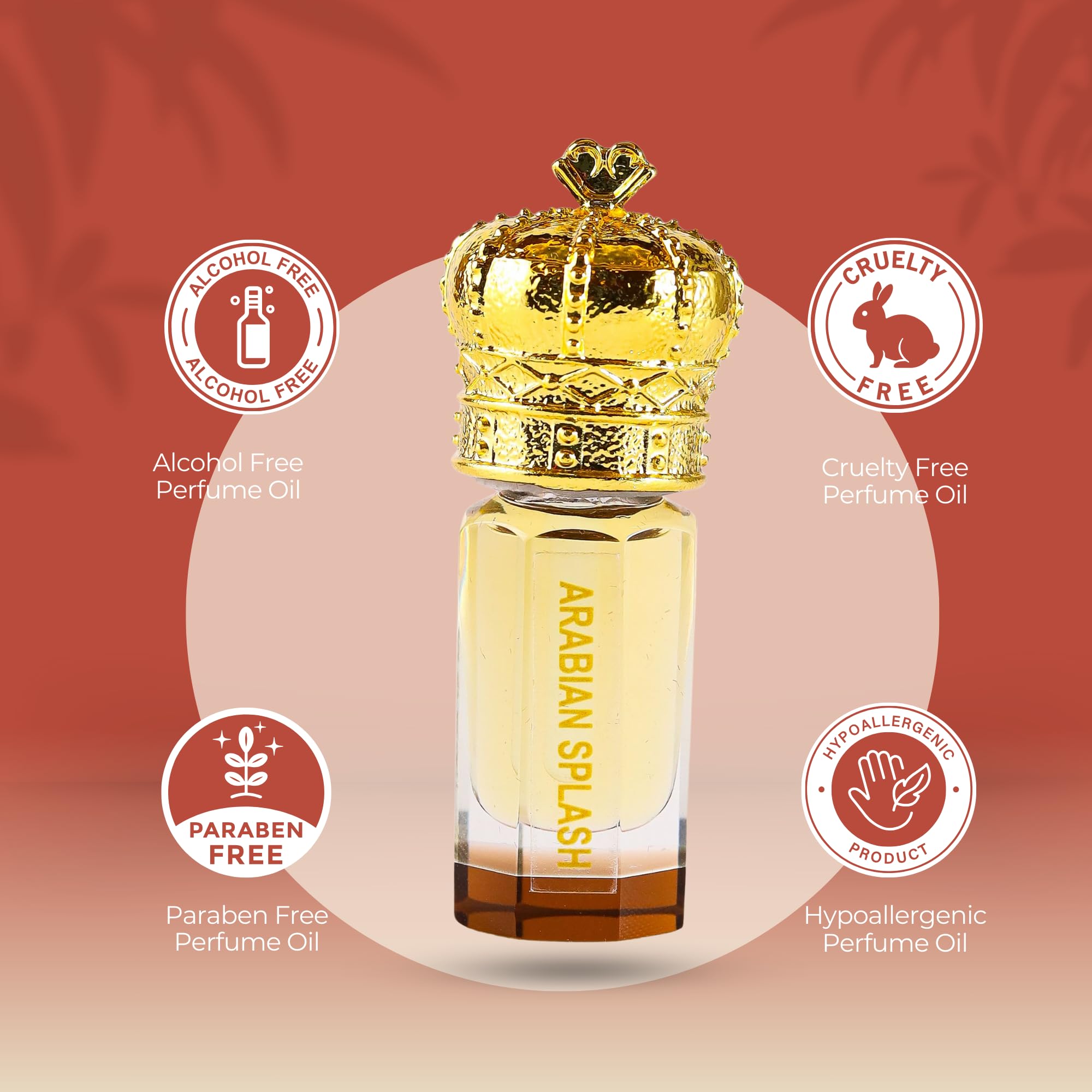 Premium Arabian Perfume Oil for Men & Women - Alcohol-Free Fruity Floral Musky Fragrance | 0.10 Fl Oz Roll-On | Long-Lasting Scent for Daily Wear, Date Nights & Special Occasions