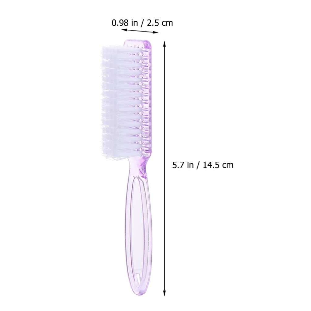 Healvian 6-Piece Nail Cleaning Brush Set with Ergonomic Handle - Durable Nail Scrub Brush for Fingernails & Toes - Perfect for Pedicure, Manicure & Hygiene Care - Ideal for Men & Women (Random Colors) - Home Spa, Salon & Travel Essential