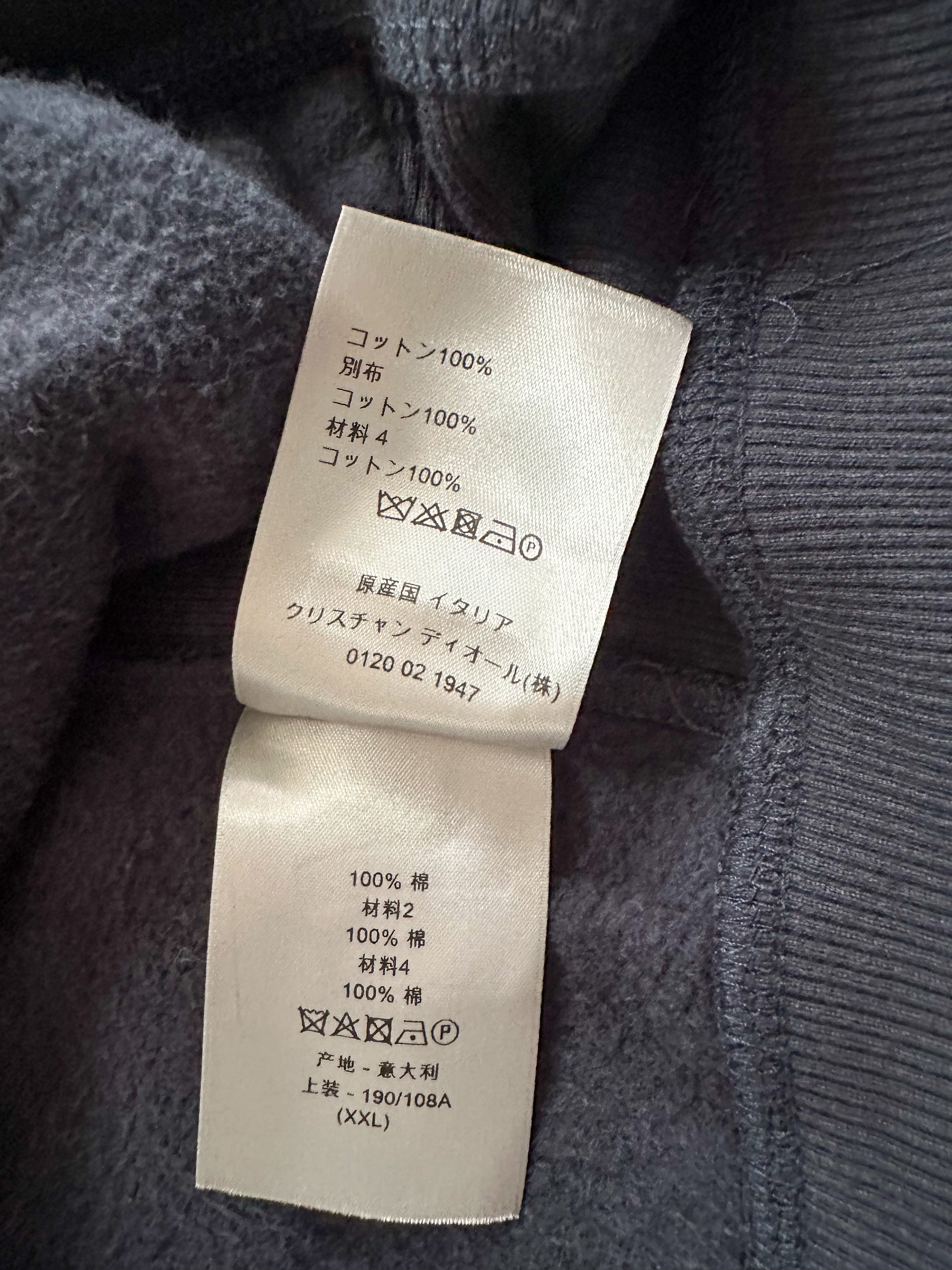 Dior Navy Oblique Logo Hooded Towel Sweatshirt - Soft & Stylish for Beach, Pool, and Lounge Wear