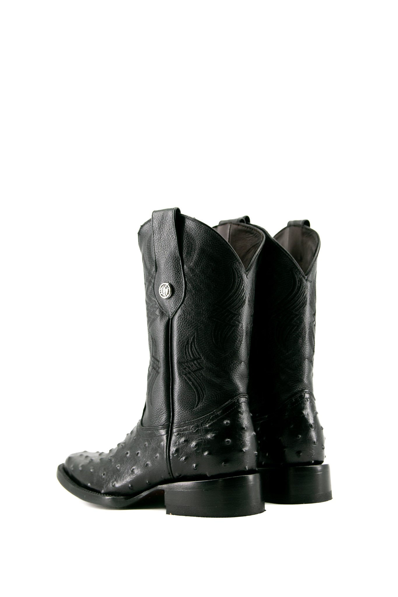 Vintage Ostrich Print Cowboy Boots for Men & Women - Western Rodeo Style Leather Boots - Perfect for Country Music Festivals, Line Dancing & Cowboy Themed Parties