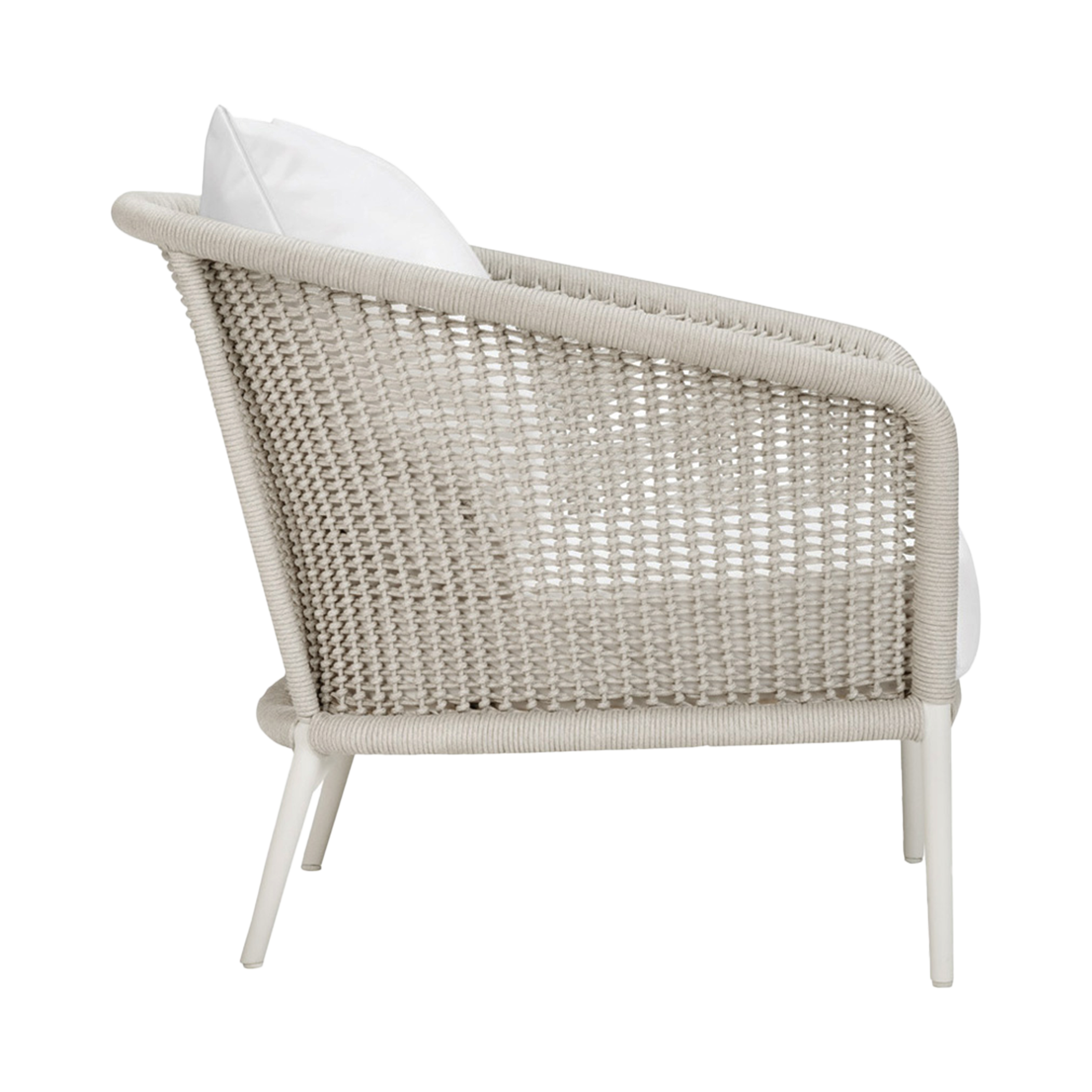 Modern Knot Lounge Chair - Handwoven Rattan Accent Chair for Living Room, Bedroom, or Patio - Perfect for Relaxing, Reading, and Lounging