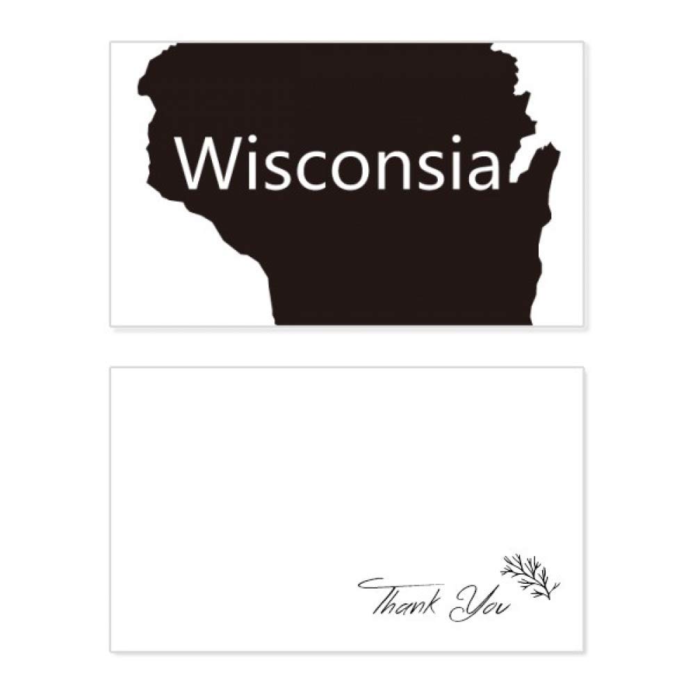 Wisconsin USA Map Outline Thank You Card - Birthday, Wedding, Appreciation Greeting Card for Any Occasion | Perfect for Anniversaries, Graduations & Special Events