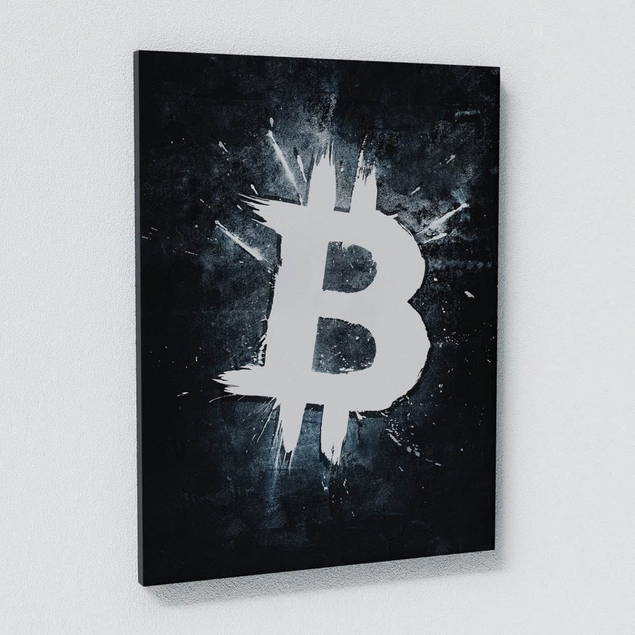 Crypto Canvas Wall Art - Bitcoin & Blockchain Themed Modern Home Decor for Living Room, Office & Gifts