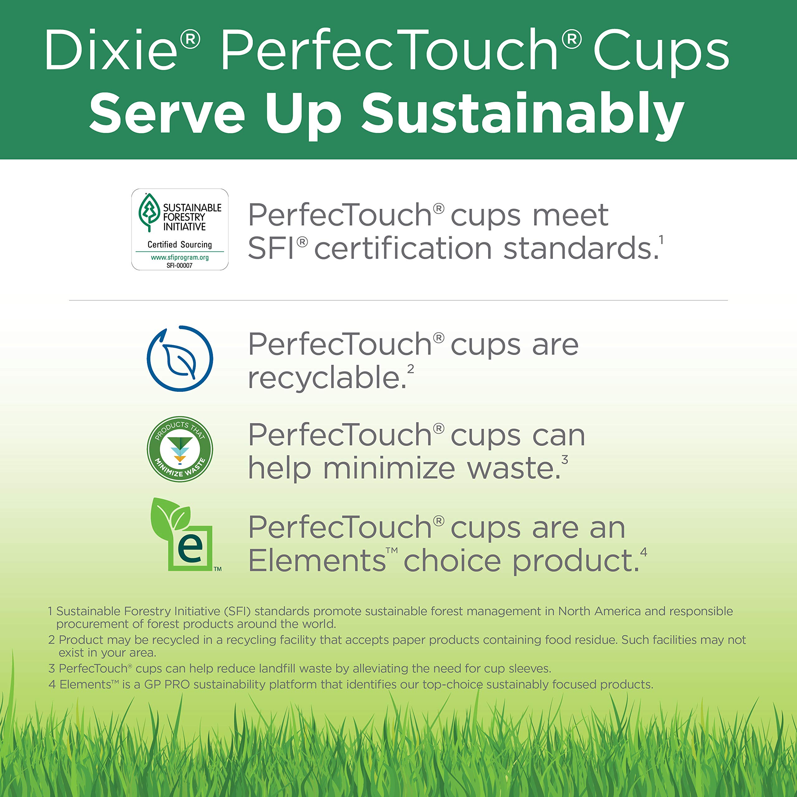 Dixie PerfecTouch Insulated Paper Hot Coffee Cups - 1,000 Count (20 Packs of 50) - White Disposable Coffee Cups for Office, Cafes & Restaurants - Keeps Drinks Hot & Hands Cool - BPA Free