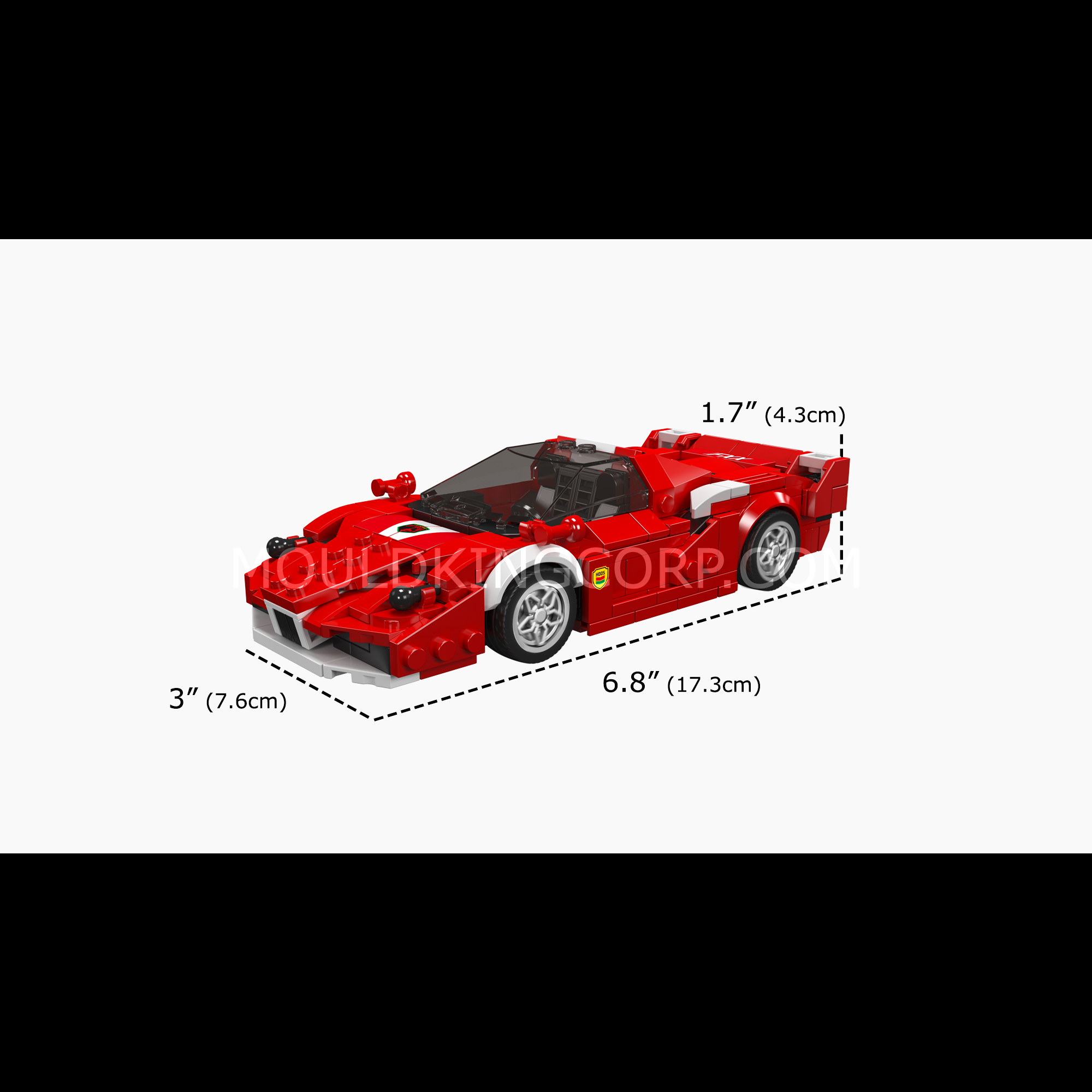 Mould King 27080 FXX Supercar Model Building Kit - 433 Piece Race Car Construction Set for Adults & Teens | DIY Sports Car Toy for Display, Gift, or Collection