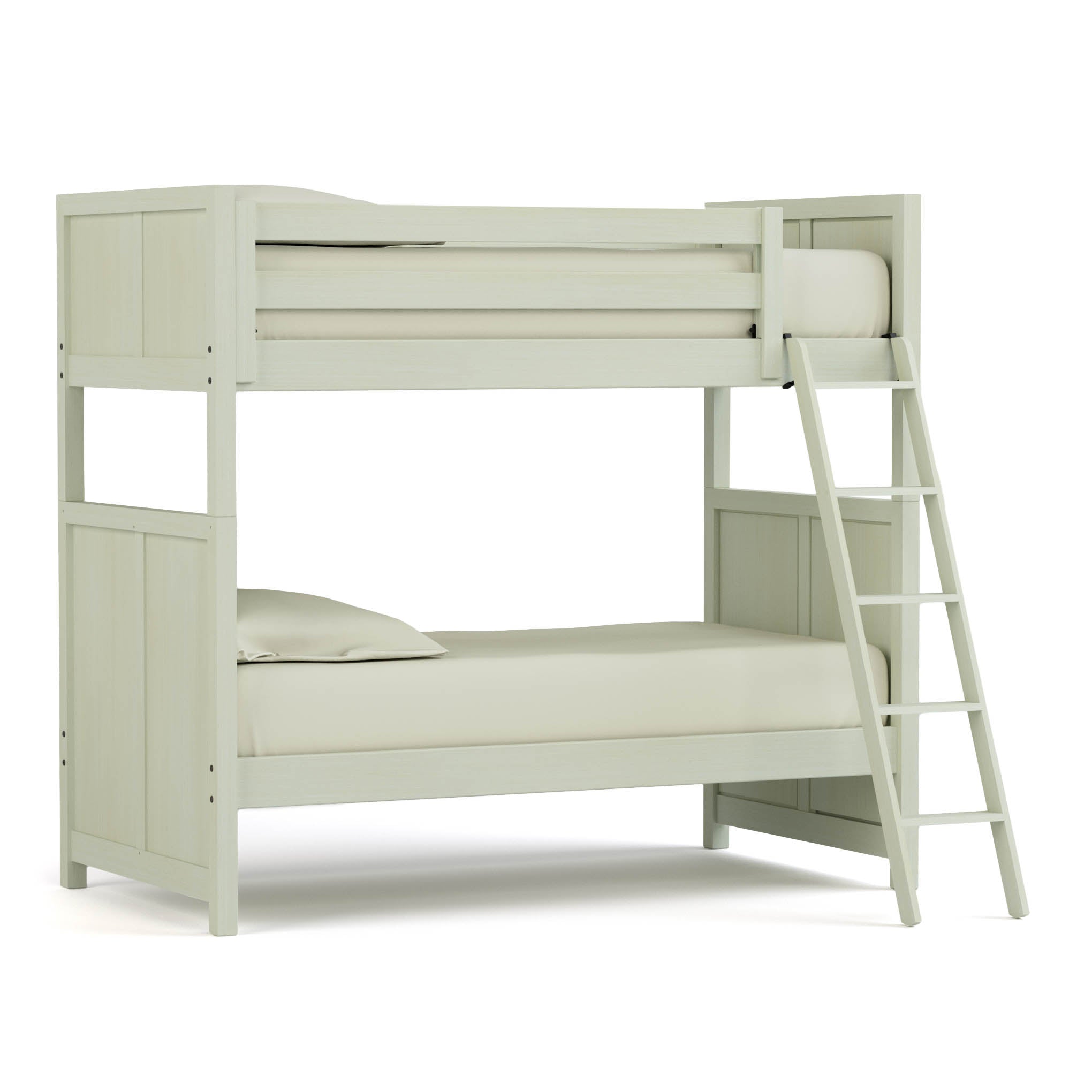 Dwyer Twin Over Twin Bunk Bed Set with Ladder & Guardrail - Sturdy Wooden Bunk Beds for Kids, Teens & Adults - Perfect for Small Bedrooms, Dorms & Guest Rooms