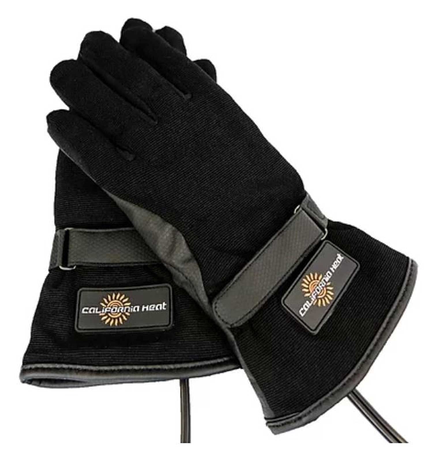 California Heat 12V Sportflexx Heated Gloves for Men & Women - Large Size, Black - Winter Motorcycle Riding, Skiing, Snowboarding & Outdoor Activities