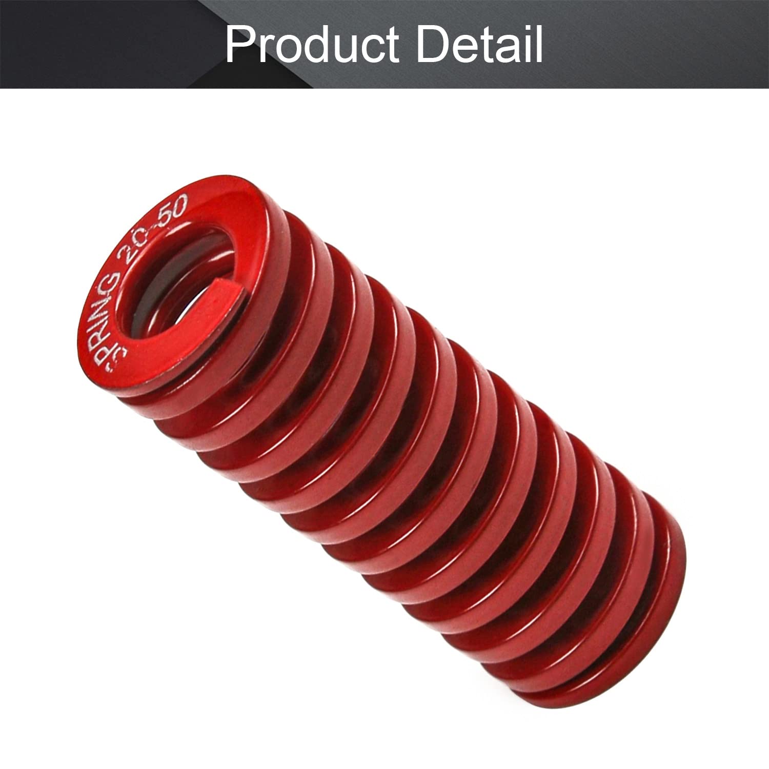 MroMax 3D Printer Die Spring - 20mm OD, 50mm Length, Medium Load Compression Mold Spring for Creality Ender 3/5, Electric Parts, Red (1PC) - Perfect for 3D Printer Maintenance & Repairs