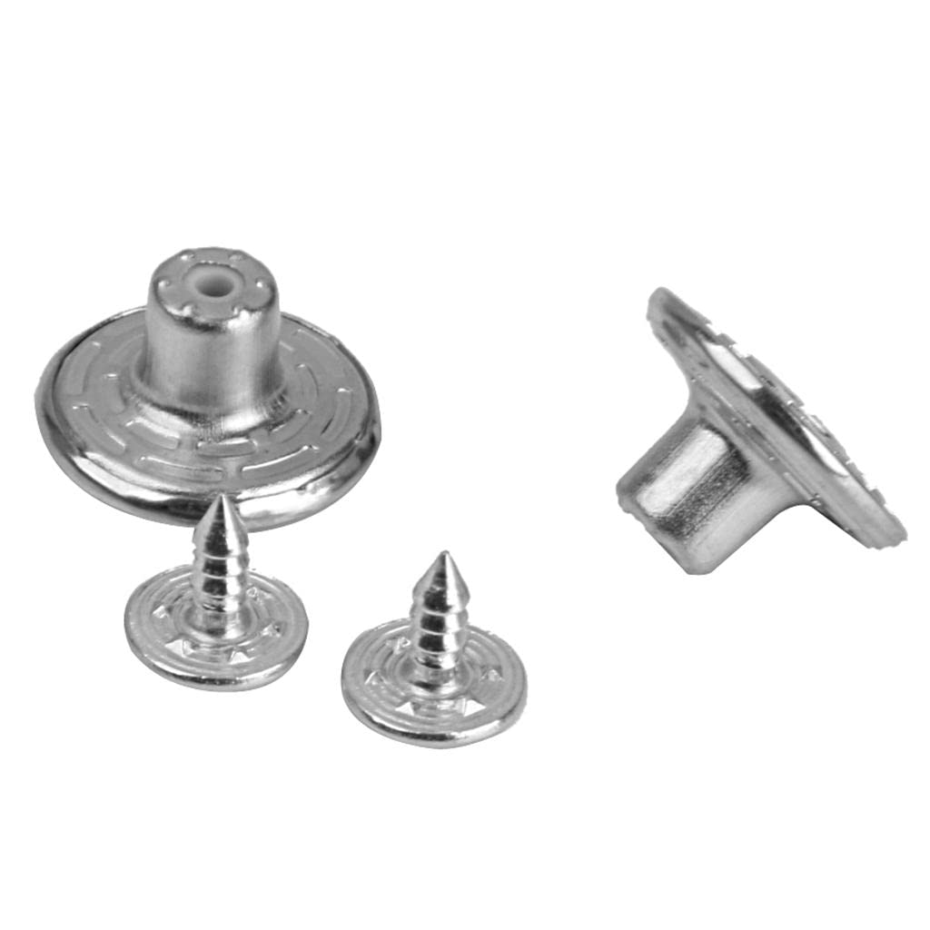 Milageto 50 Sets 17mm Hammer Press Copper Snap Fasteners with Tacks - DIY Crafting, Leatherworking & Clothing Repair Kit for Jackets, Bags & Accessories