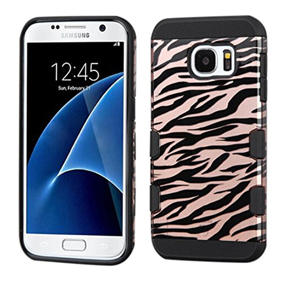 Samsung Galaxy S7 G930 Case - Premium Black Zebra Skin Protective Phone Cover - Durable Shockproof Slim Fit for Everyday Use & Travel