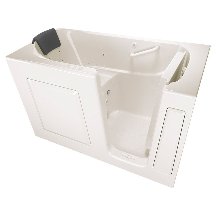 30W x 60L Gelcoat Walk-In Combination Bathtub with Right Hand Drain - 3060 Series | ADA Compliant Soaking Tub for Small Bathrooms & Senior Safety