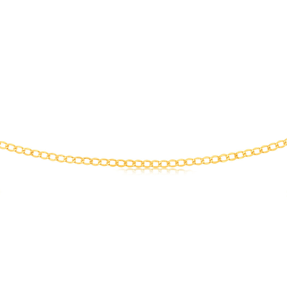 9ct Silver Filled Curb Chain Necklace - 50cm Length, 100 Gauge Thickness - Perfect for Layering, Gift Giving & Everyday Wear