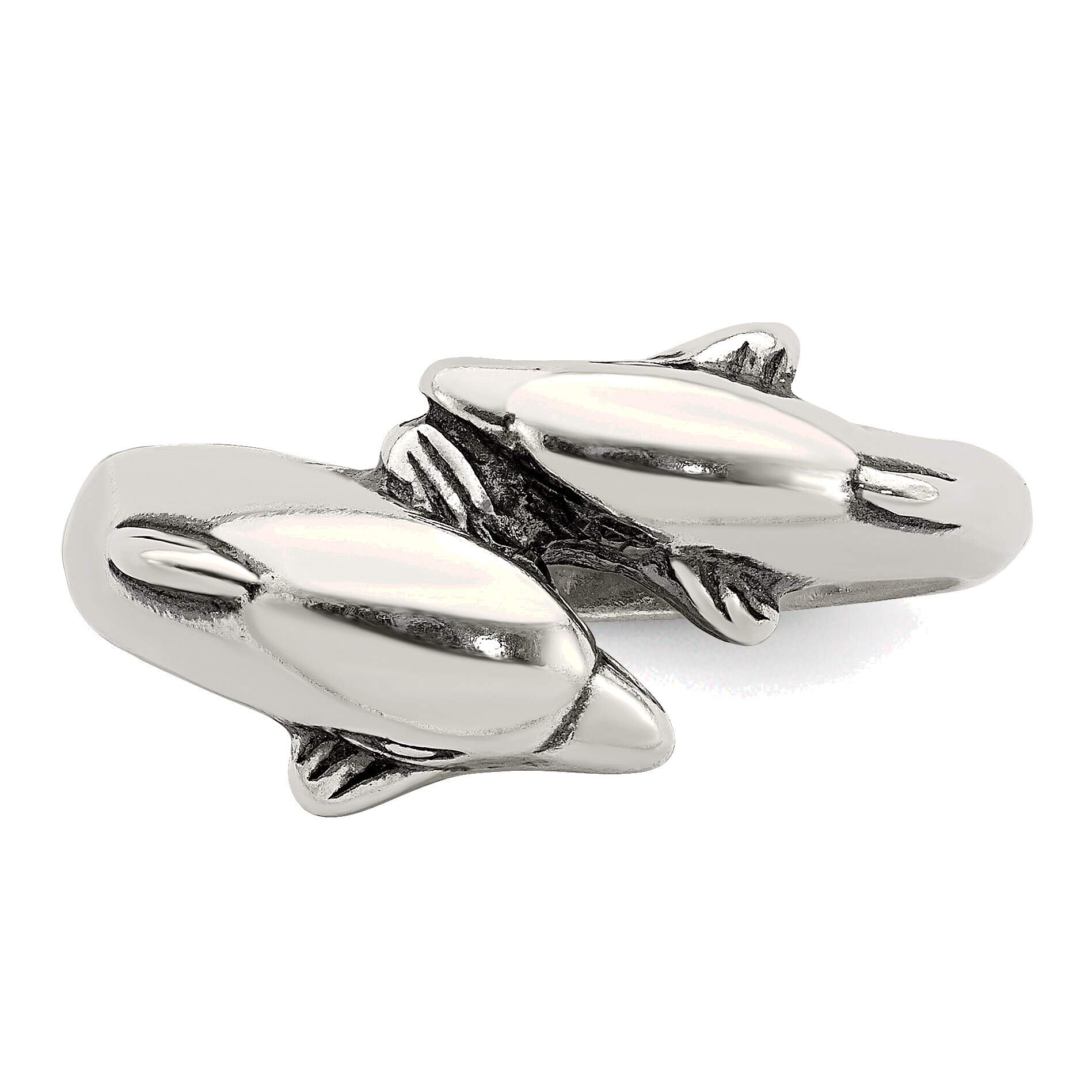 Bonyak Sterling Silver Dolphin Ring Size 6 - Elegant Ocean Jewelry for Women, Perfect Gift for Beach Lovers & Marine Life Enthusiasts | Wear for Parties, Weddings & Everyday Style