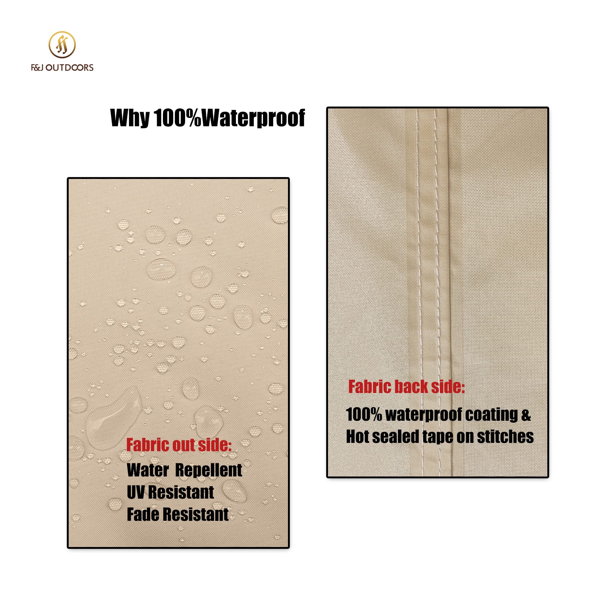 Waterproof UV-Resistant Outdoor Furniture Cover - Fade Proof Round 108