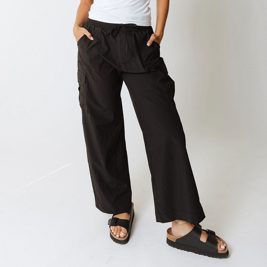 Audrey Cargo Pants for Women - Stylish Black Utility Trousers with Multiple Pockets | Perfect for Outdoor Adventures, Workwear & Casual Street Style