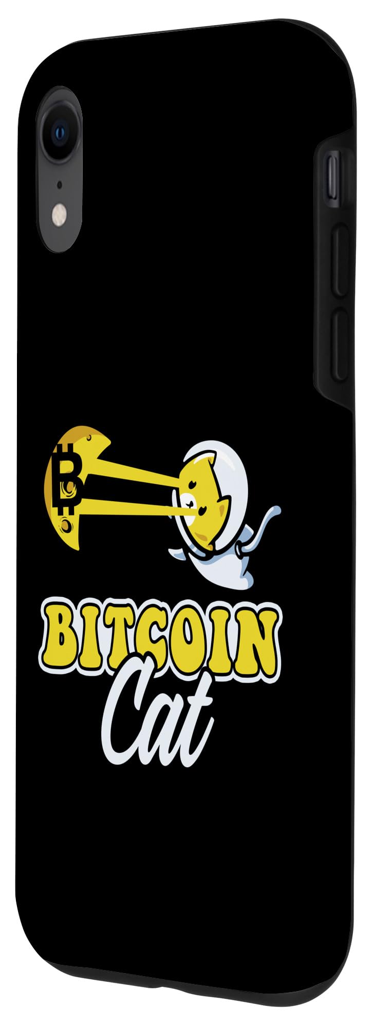 iPhone XR Case with Astronaut & Bitcoin Cryptocurrency Cat Laser Eyes Moon Design - Perfect for Crypto Enthusiasts & Tech Lovers