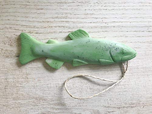 Natural Green Trout Soap on a Rope for Men & Kids - Handmade with Eucalyptus & Peppermint Essential Oils - Perfect for Camping, Outdoor Adventures & Unique Gifts (1-Pack)