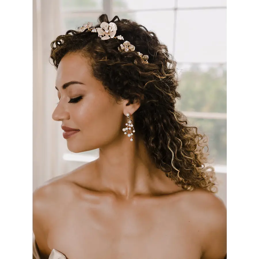 E2165 Bridal Pearl Earrings – Elegant Wedding Jewelry for Brides, Bridesmaids & Formal Events | Perfect for Weddings, Prom & Special Occasions
