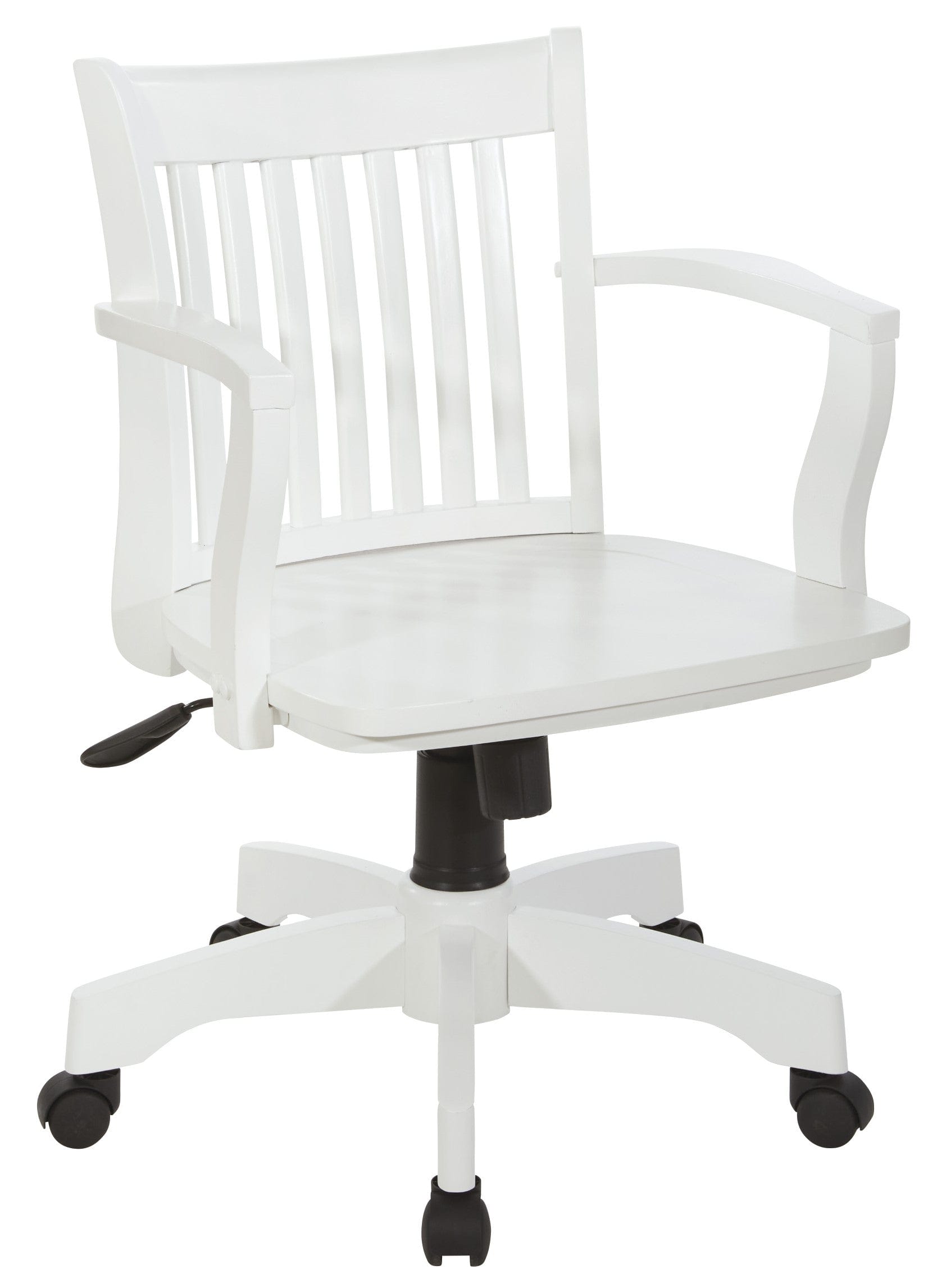 OSP Designs Wooden Bankers Desk Chair - Ergonomic Office Chair with Adjustable Height for Home & Business Use - Perfect for Study, Work, and Conference Rooms