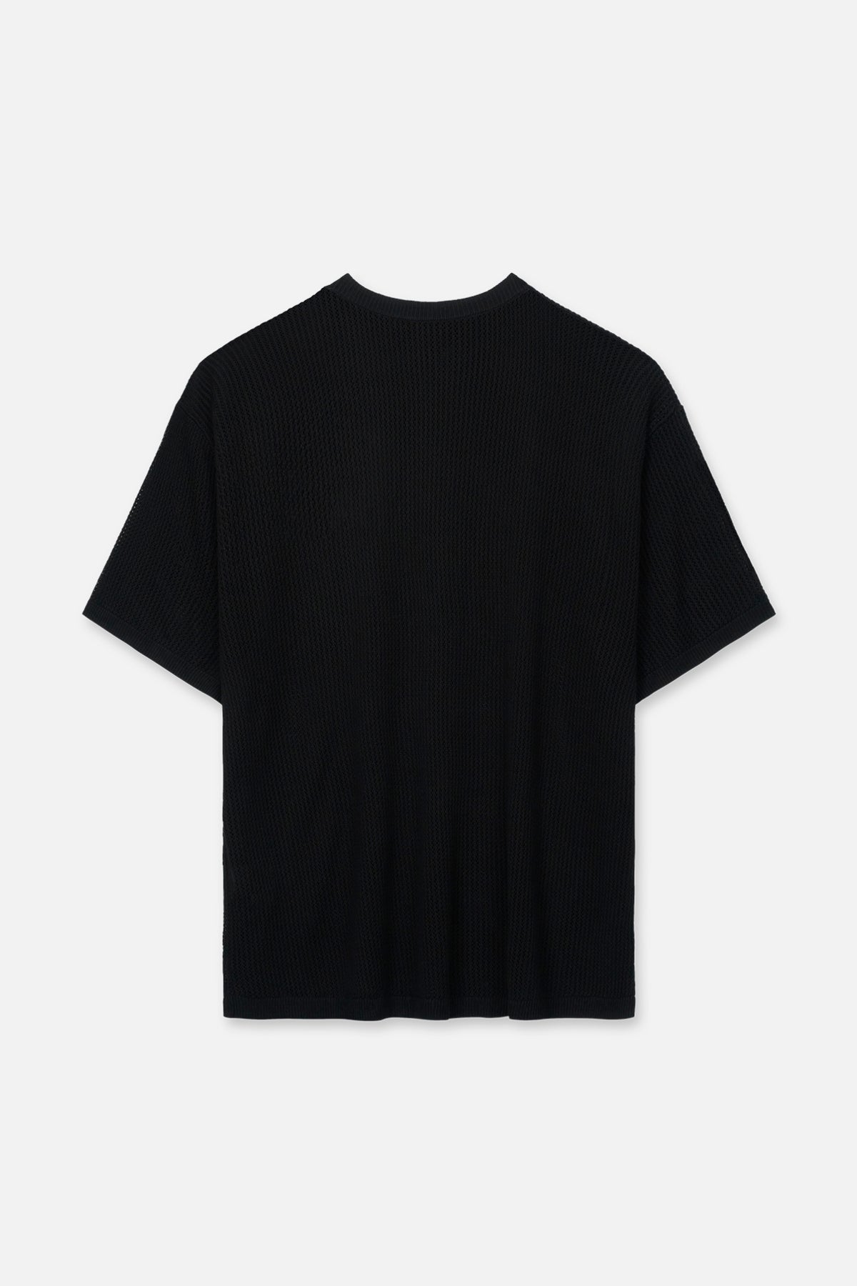 IAN Crochet Short Sleeve T-Shirt for Women | Black Honeycomb Pattern Summer Top | Casual Wear, Beach Outfits & Boho Fashion