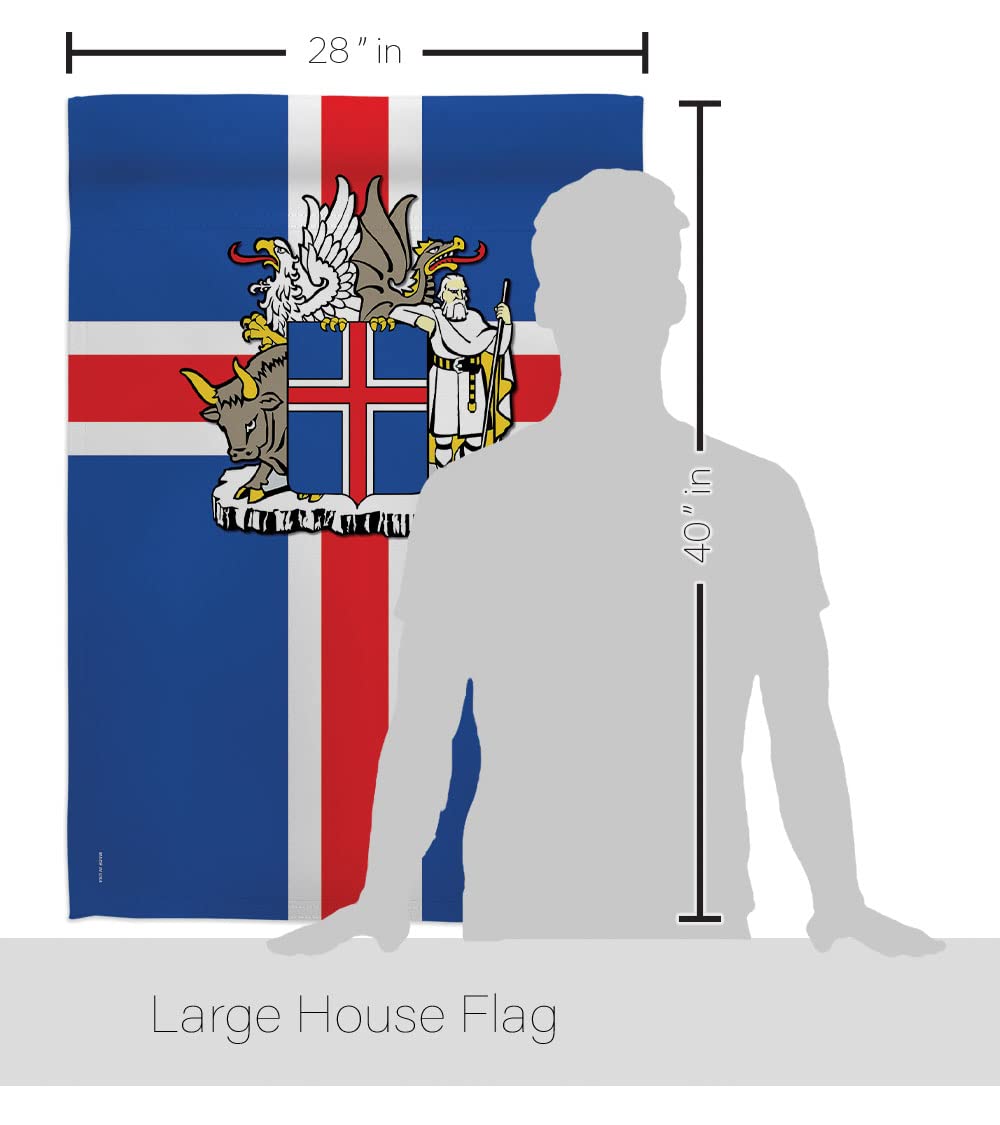 Iceland Nationality House Flag Set 28x40