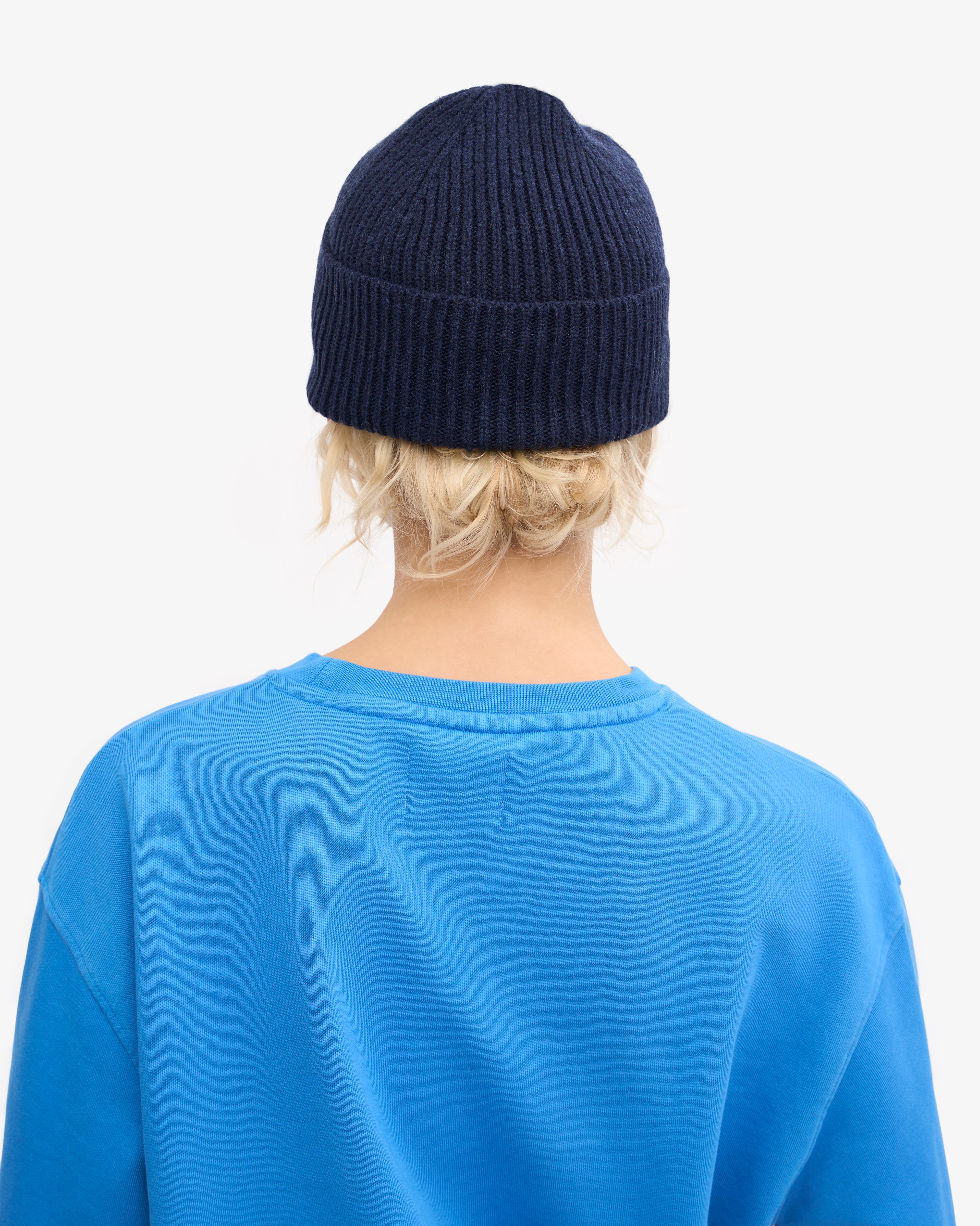 Premium Merino Wool Beanie for Men & Women - Soft Warm Winter Hat in Marine Blue - Perfect for Skiing, Hiking & Outdoor Activities