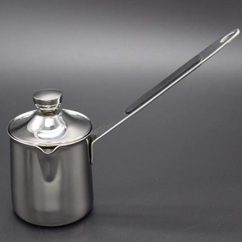 Premium Stainless Steel Turkish Coffee Pot - 670ml Stovetop Ibrik Cezve for Authentic Turkish Coffee & Butter Warmer - Ideal for Home Brewing, Camping & Gift Giving