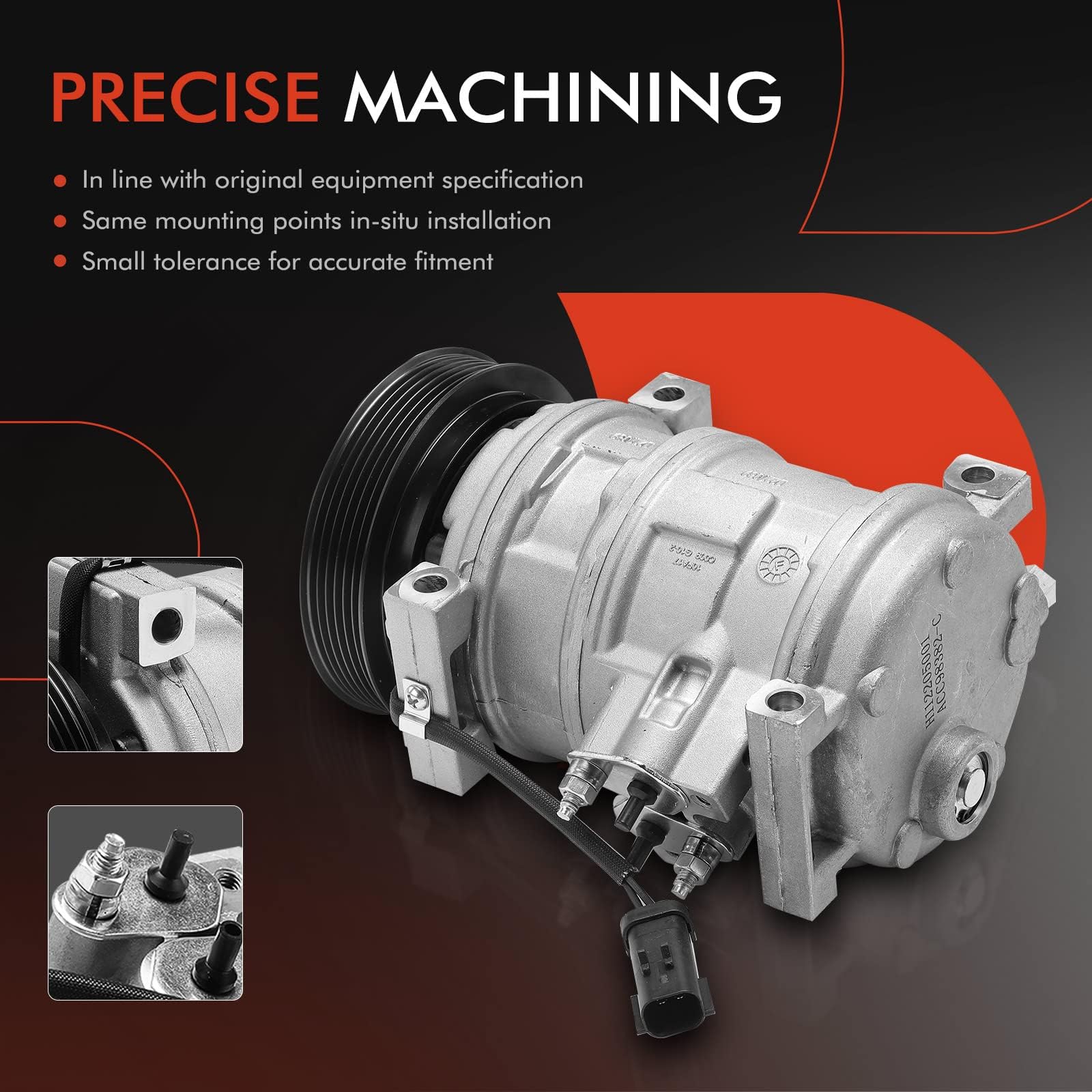 Premium A/C Compressor with Clutch - Compatible with 2005-2006 Jeep Liberty 2.8L Diesel - Replacement for OEM Part - Perfect for Summer Cooling & Road Trips