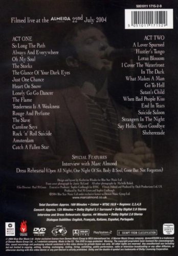 Marc Almond - Sin Songs: Torch and Romance DVD (2006 UK Import) | Romantic Music Collection for Date Nights & Relaxing Evenings