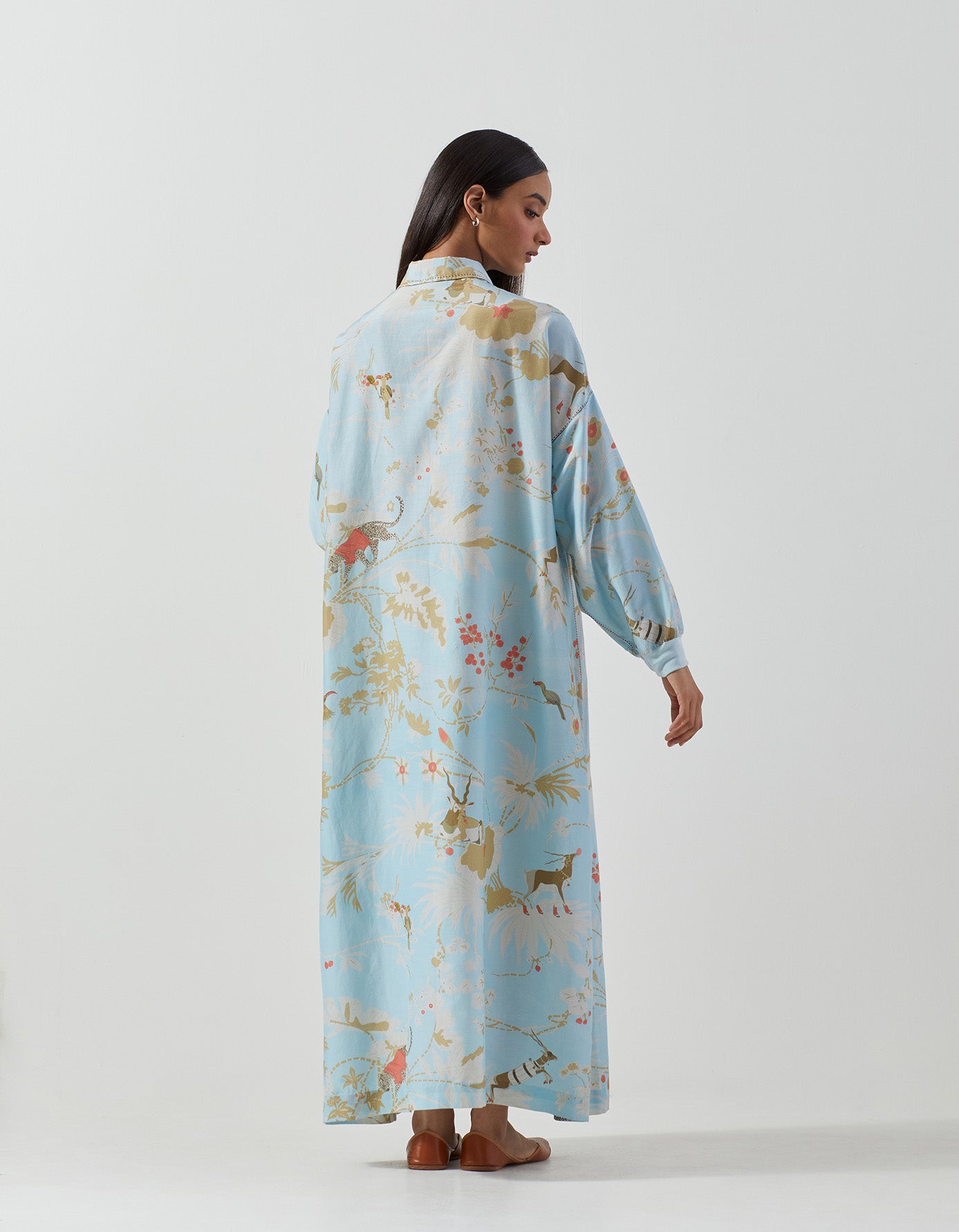 Padmini Silk Dress in Ice Blue - Elegant & Comfortable for Parties, Weddings & Special Occasions