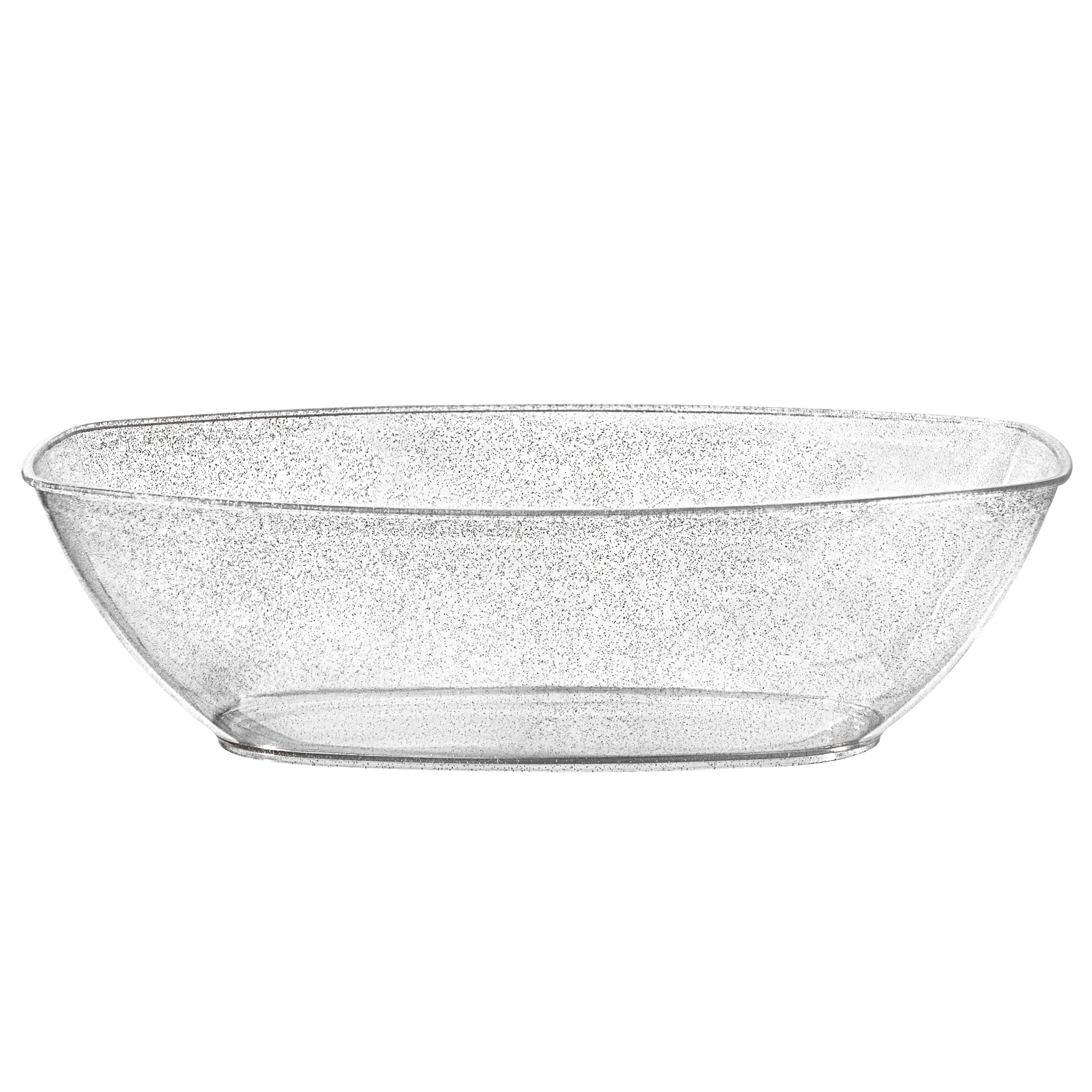 72 oz. Silver Glitter Oval Salad Bowl - Set of 4 - Perfect for Parties, Weddings, and Holiday Gatherings