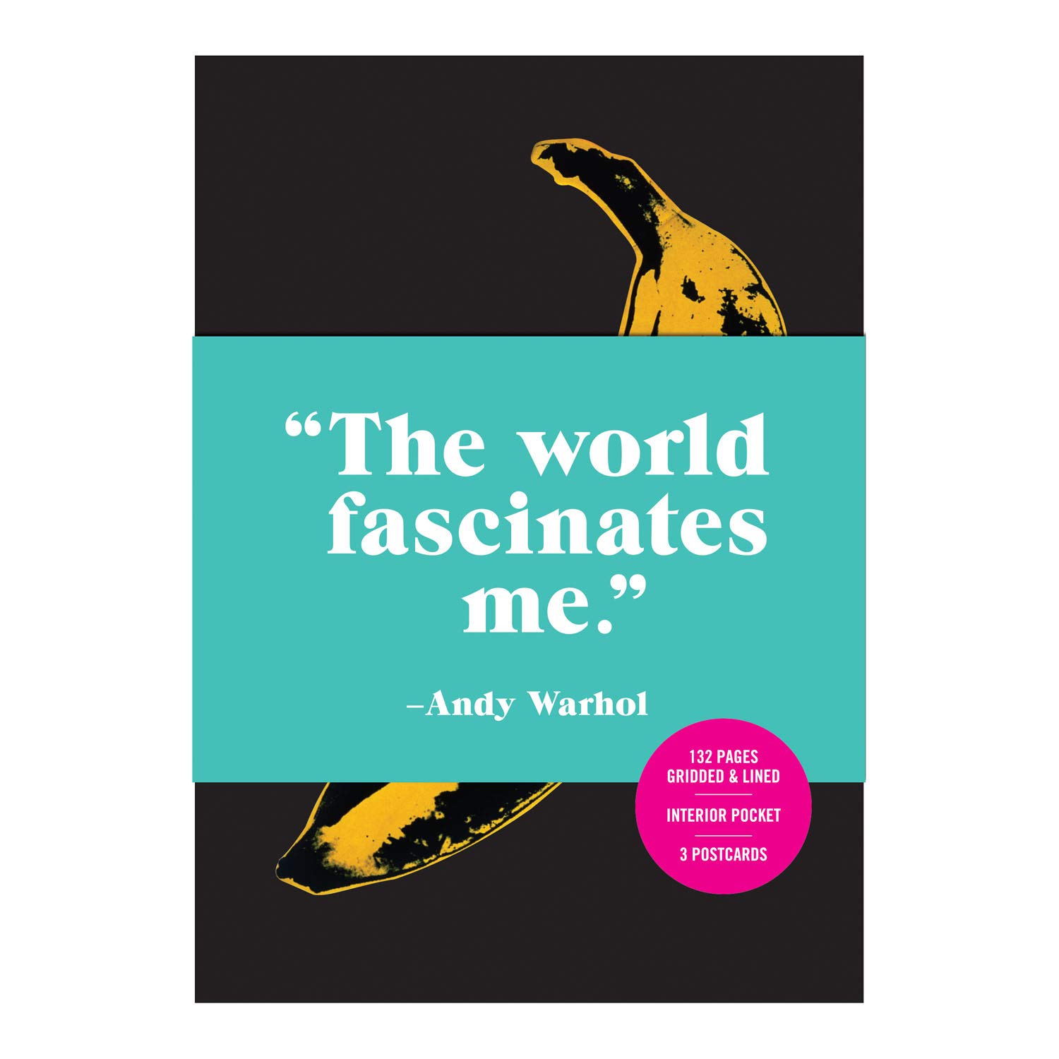 Andy Warhol Banana Journal with Postcard Set - Vintage Pop Art Notebook & Greeting Cards for Artists, Collectors & Fans - Perfect for Sketching, Journaling & Gift Giving