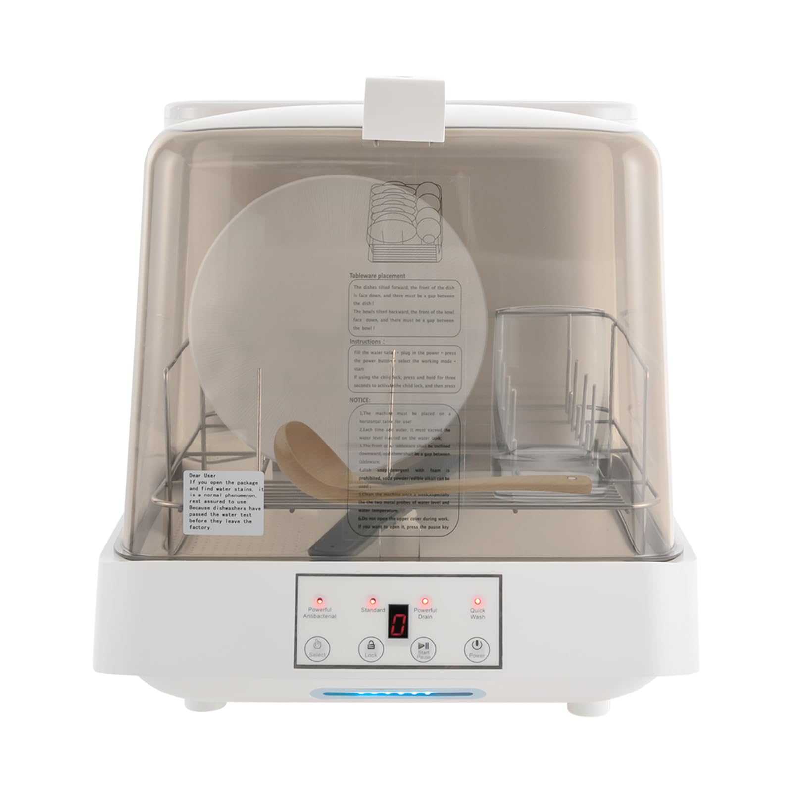 Portable Countertop Dishwasher - 3 Modes, 360° Spray for Kitchen & RV