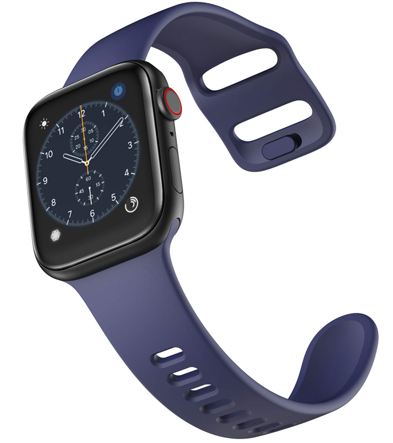 Premium Soft Silicone Sport Bands for Apple Watch 38mm 40mm 41mm 42mm 44mm 45mm - Comfortable Replacement Strap Compatible with iWatch SE & Series 7/6/5/4/3/2/1 - Perfect for Workouts, Running & Daily Wear (Midnight Blue, 42/44mm)