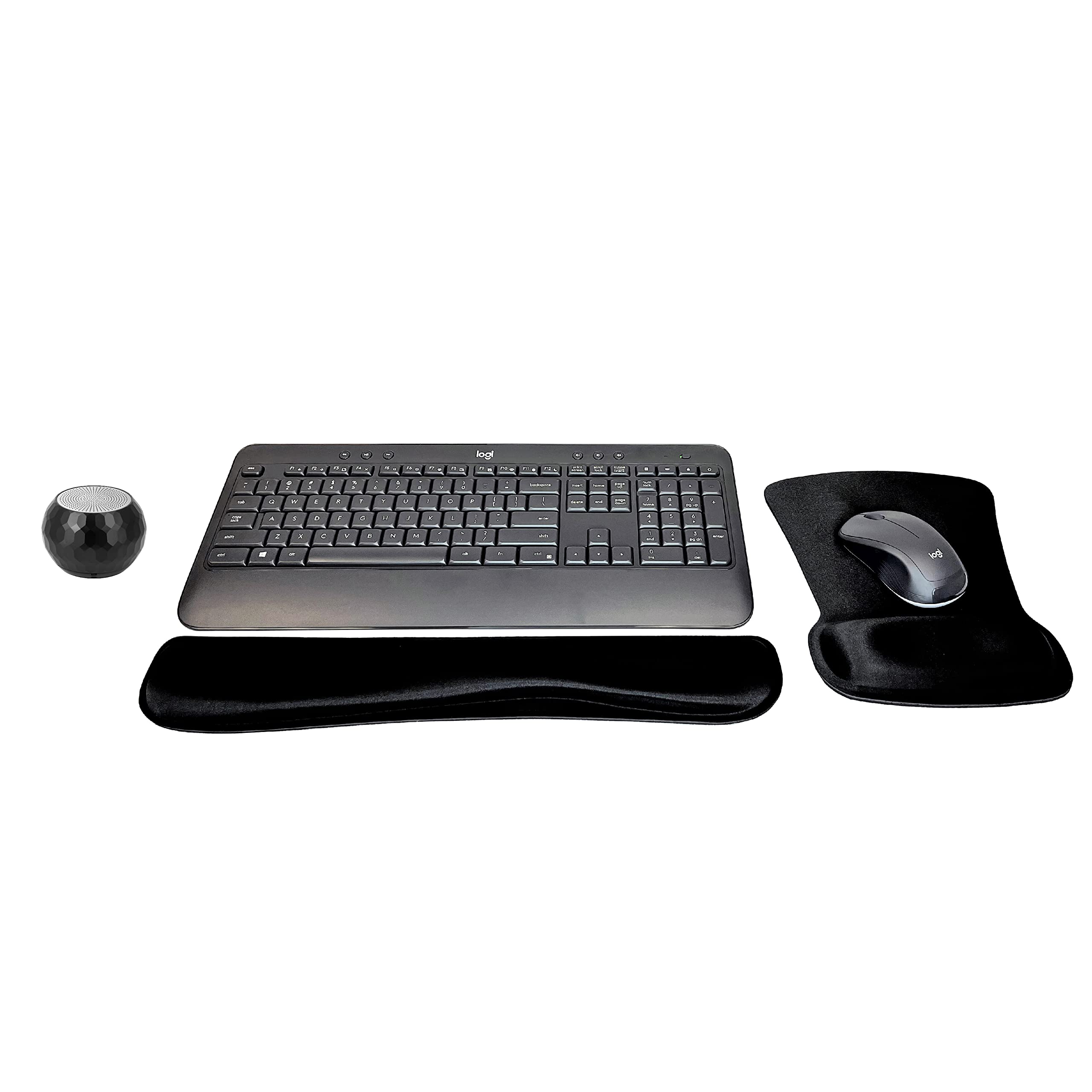 Logitech MK540 Advanced Wireless Keyboard and Mouse Combo - Ergonomic Design for Home Office, Travel, and Gaming | Includes Bluetooth Speaker, Gel Wrist Rest & Mouse Pad for Comfortable Typing