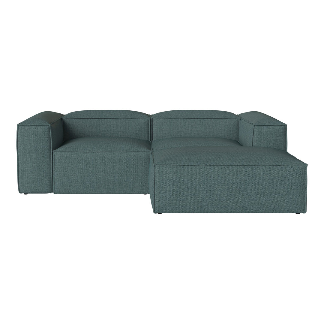 Cosima 2-Seater Small Sofa with Pouf - Compact Loveseat for Small Living Rooms, Apartments & Cozy Spaces