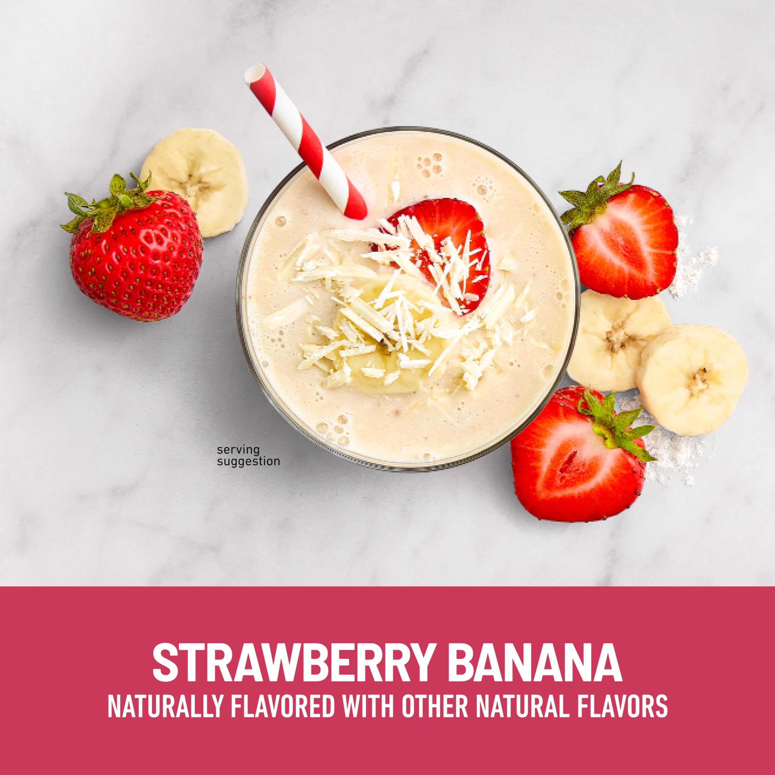 SlimFast High Protein Smoothie Mix with Fruit Powder - Strawberry Banana Flavor | Meal Replacement Shake for Weight Loss & Energy | 21 Servings, 1.29lb | Great for Breakfast, Post-Workout & On-the-Go Nutrition