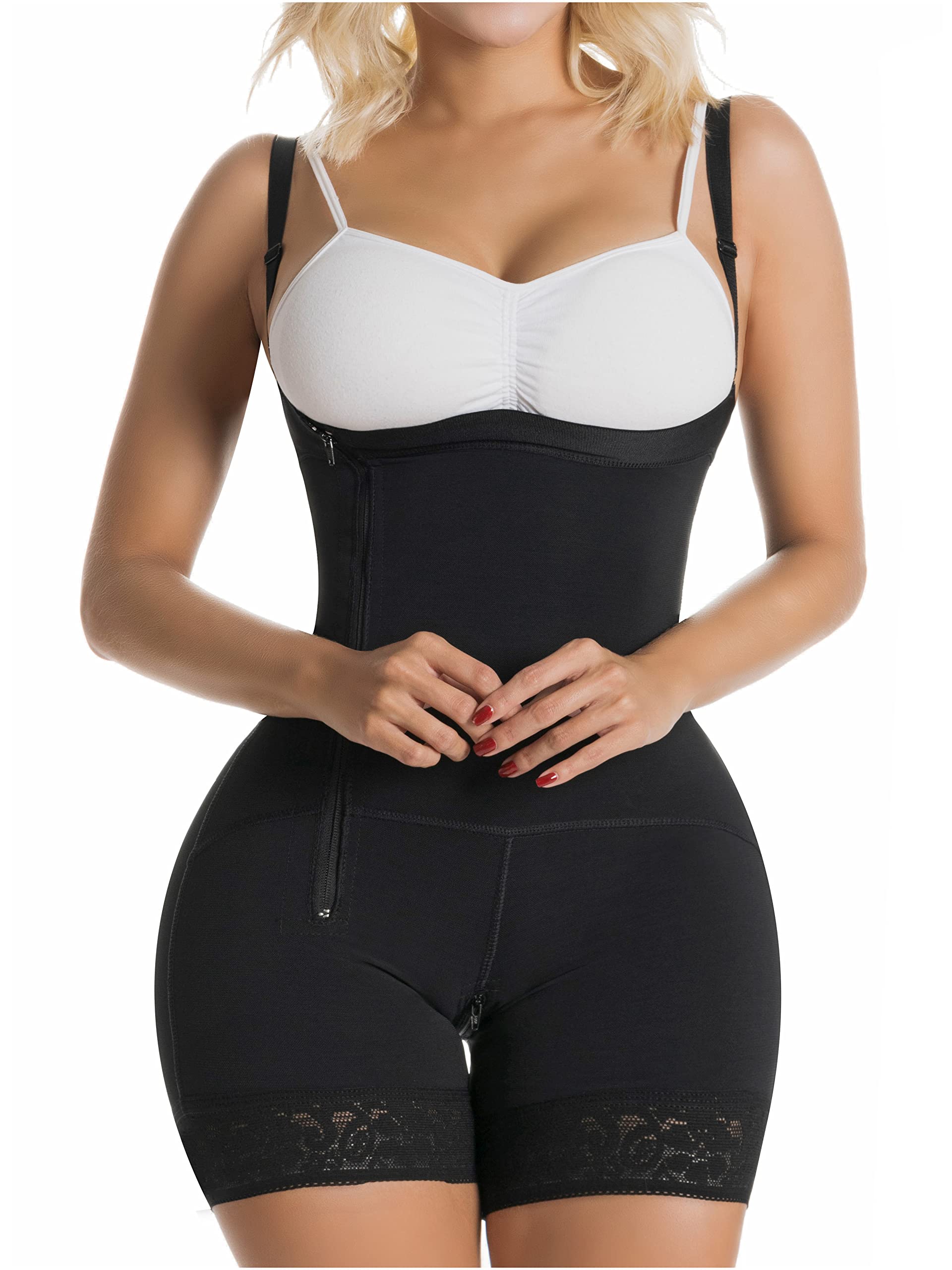 Sonryse Stage 2 Postpartum Mid Thigh Tummy Control Shapewear Bodysuit - Colombian Postpartum Girdle for Women - Perfect for Recovery After Pregnancy & C-Section