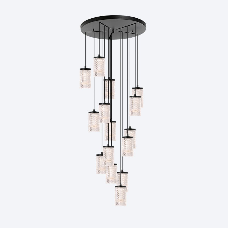 15 Drop Acrylic Chandelier - Modern Crystal Ceiling Light Fixture for Dining Room, Bedroom & Living Room Decor