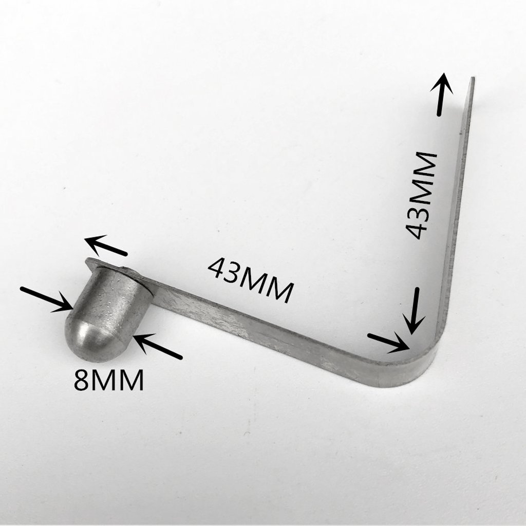 6-Pack 8mm Stainless Steel Spring Clips - Heavy Duty Tent Pole Snap Button Clips for Outdoor Camping, Hiking, Backpacking Gear - Single End Fasteners for Shelter Setup and Repair