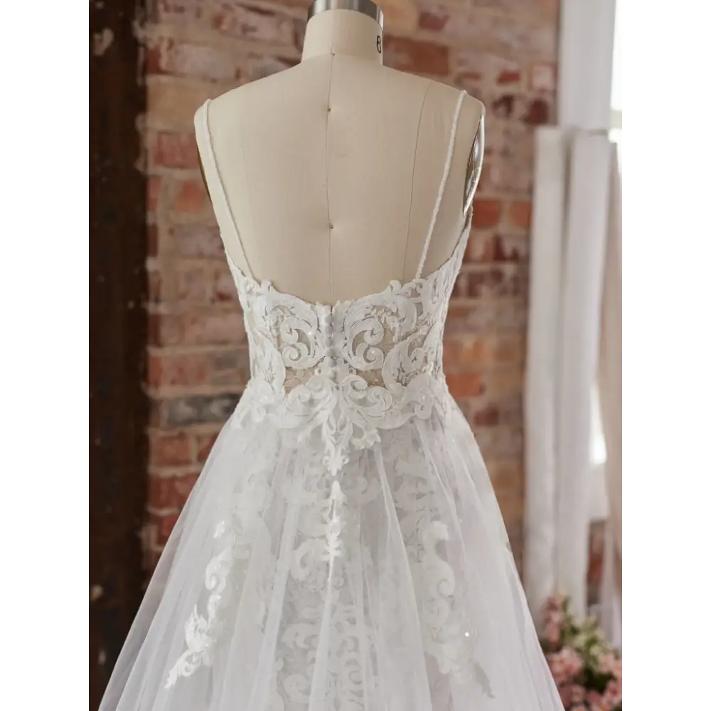 Maggie Sottero Tuscany Detachable Train Wedding Dress - Elegant Bridal Gown for Church Ceremony & Outdoor Garden Wedding