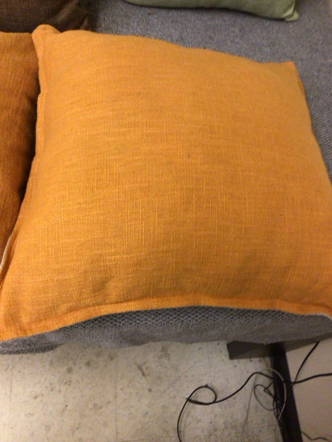 Soft Orange and Cream Throw Pillow - Decorative Cushion for Sofa, Bed, and Home Decor - Perfect for Living Room, Bedroom, and Cozy Spaces