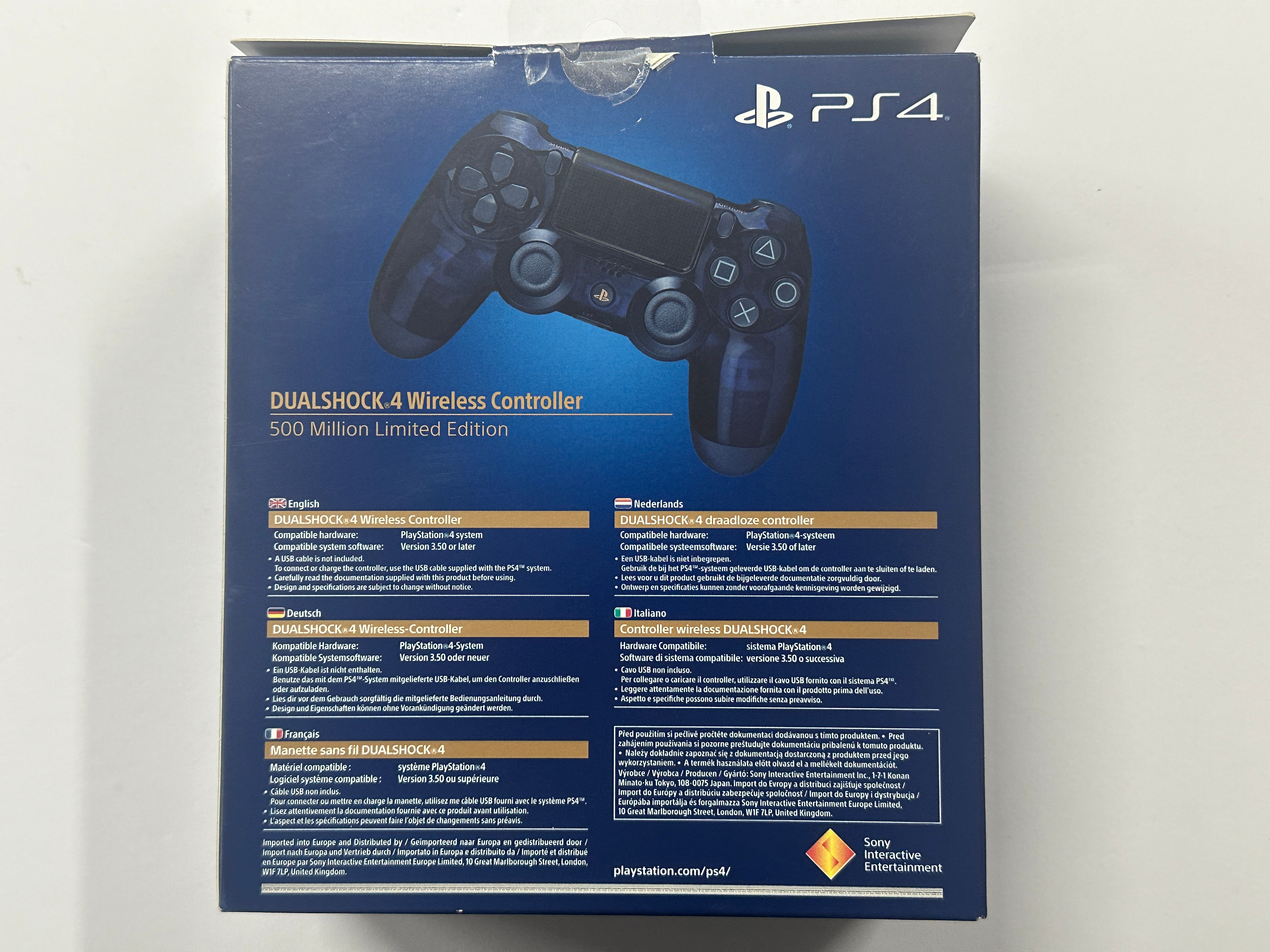 Authentic Limited Edition PlayStation 4 PS4 Controller - 500 Million Special Edition - Complete in Box - Perfect for Gaming, Collecting & Display