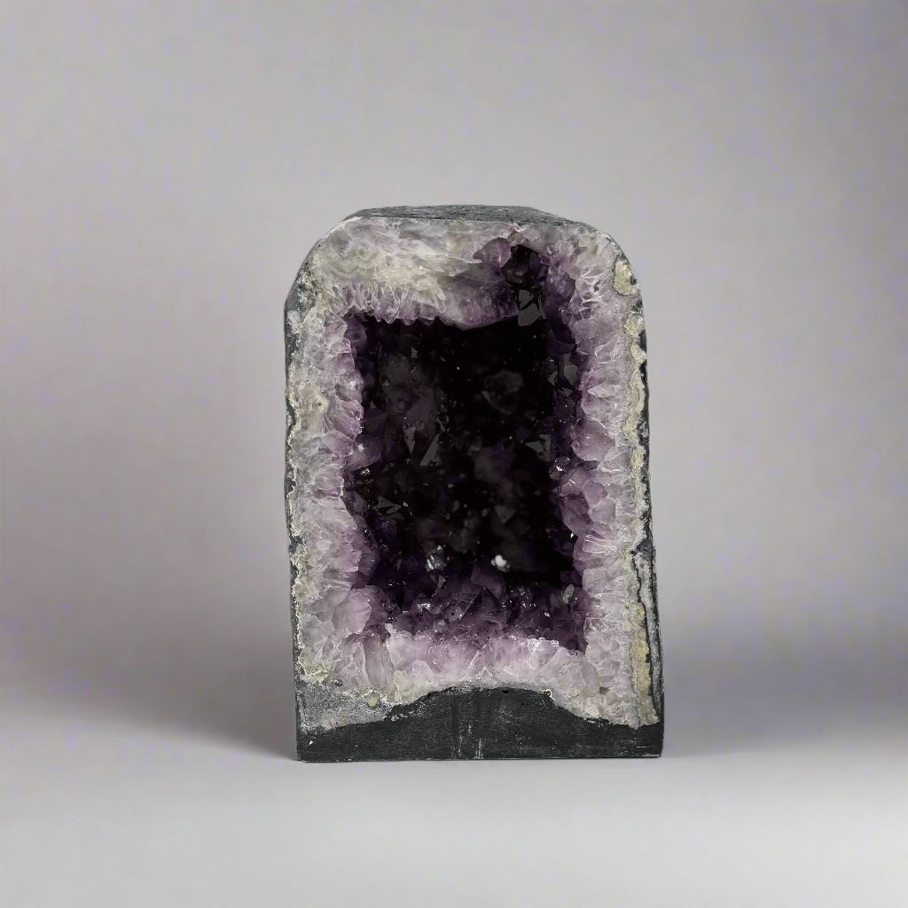 Natural Amethyst Geode Cathedral from Brazil - 12 to 30 lbs - Healing Crystal for Meditation, Home Decor & Spiritual Gifts