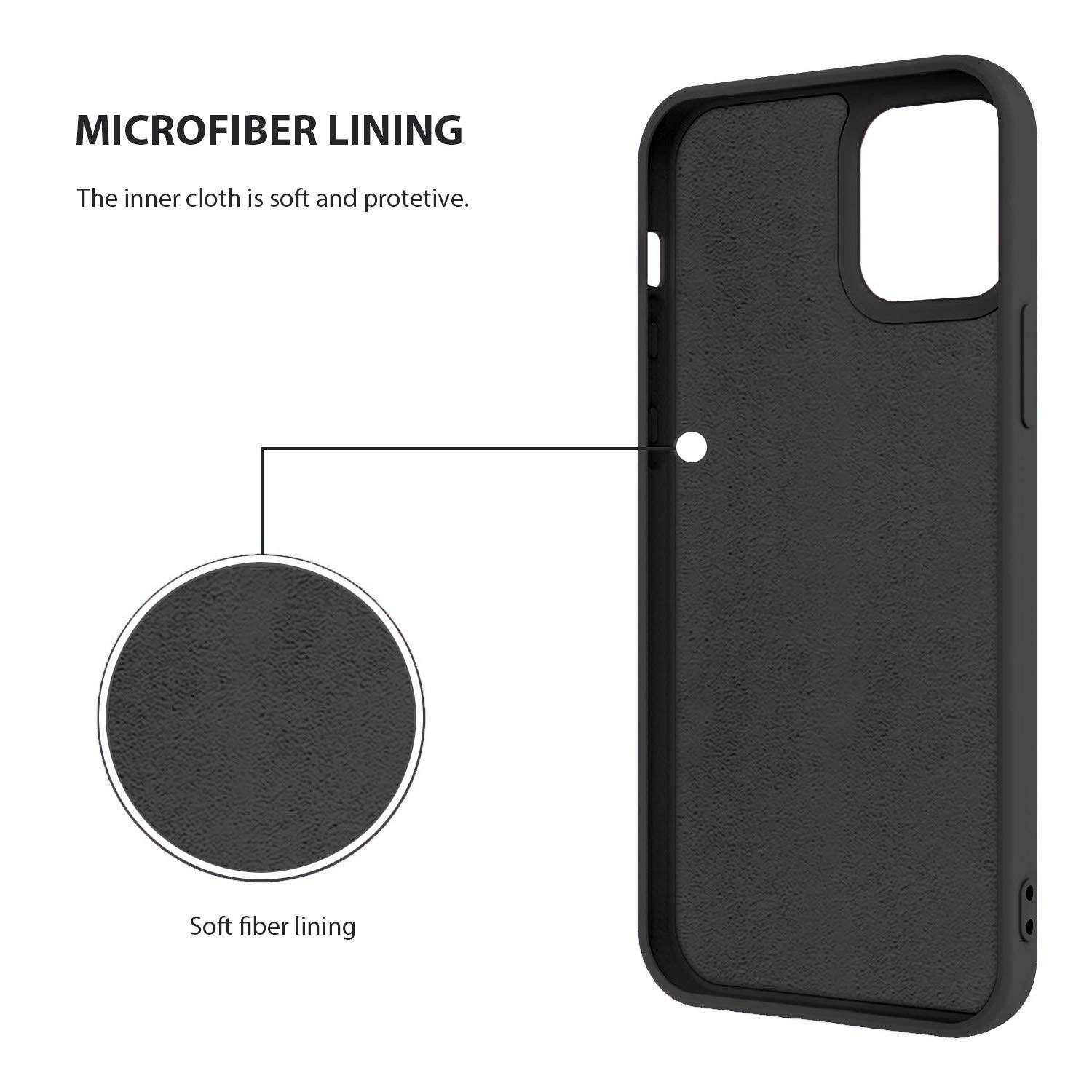 Zuslab Magnetic Shockproof Silicone Phone Case with Ring Stand & Kickstand - Compatible with Apple iPhone 12/12 Pro | Car Mount Friendly | Perfect for Driving, Watching Videos & Hands-Free Use - Black