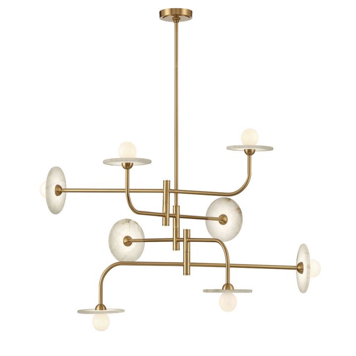 Isla Creative LED Chandelier - Modern Crystal Ceiling Light Fixture for Dining Room, Bedroom & Living Room - Energy Efficient Dimmable Lighting for Home Decor