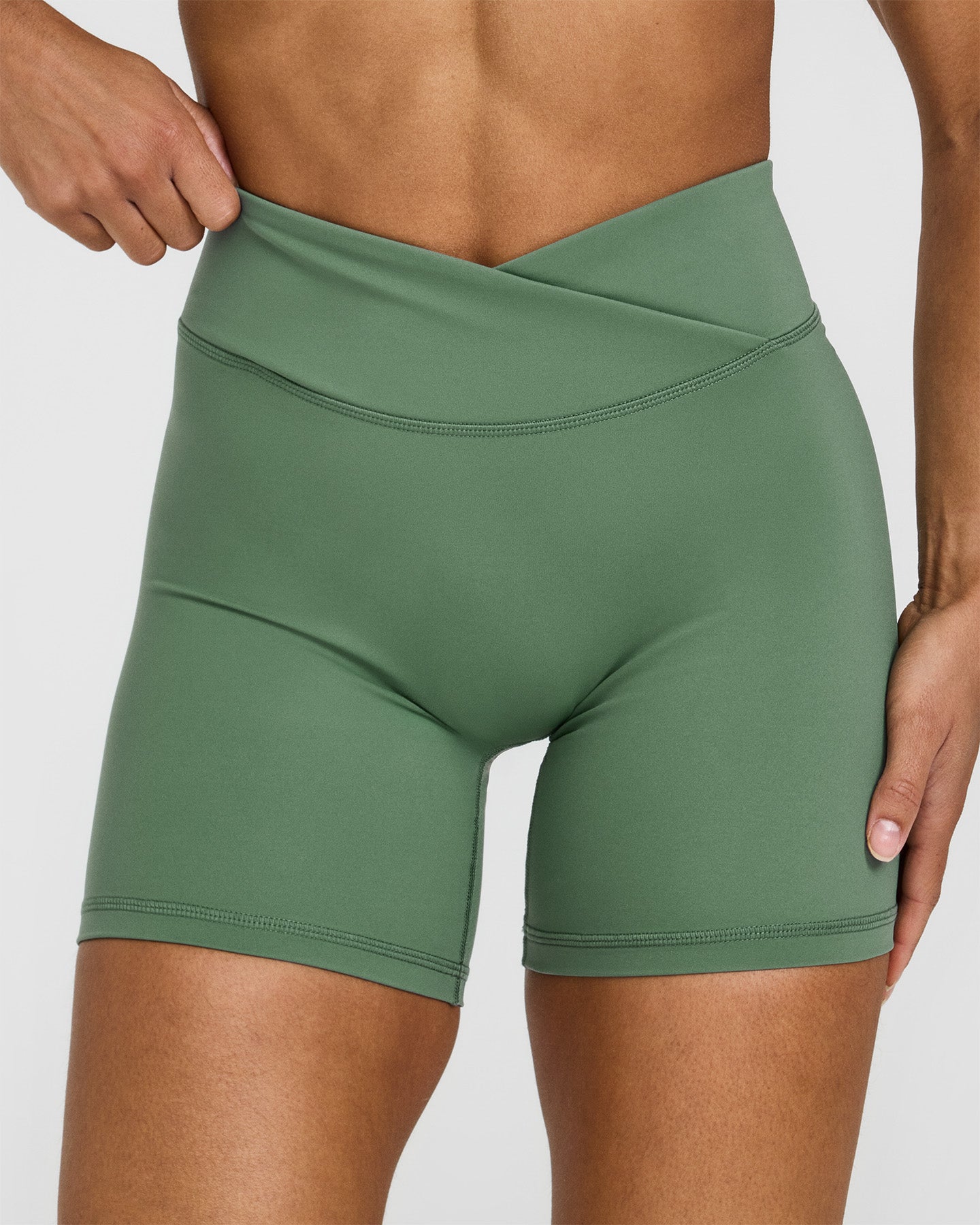 Unified Wrap Shorts 6 - Comfortable Athletic Shorts for Women, Breathable Quick-Dry Workout Shorts in Forest Green | Perfect for Yoga, Running & Gym