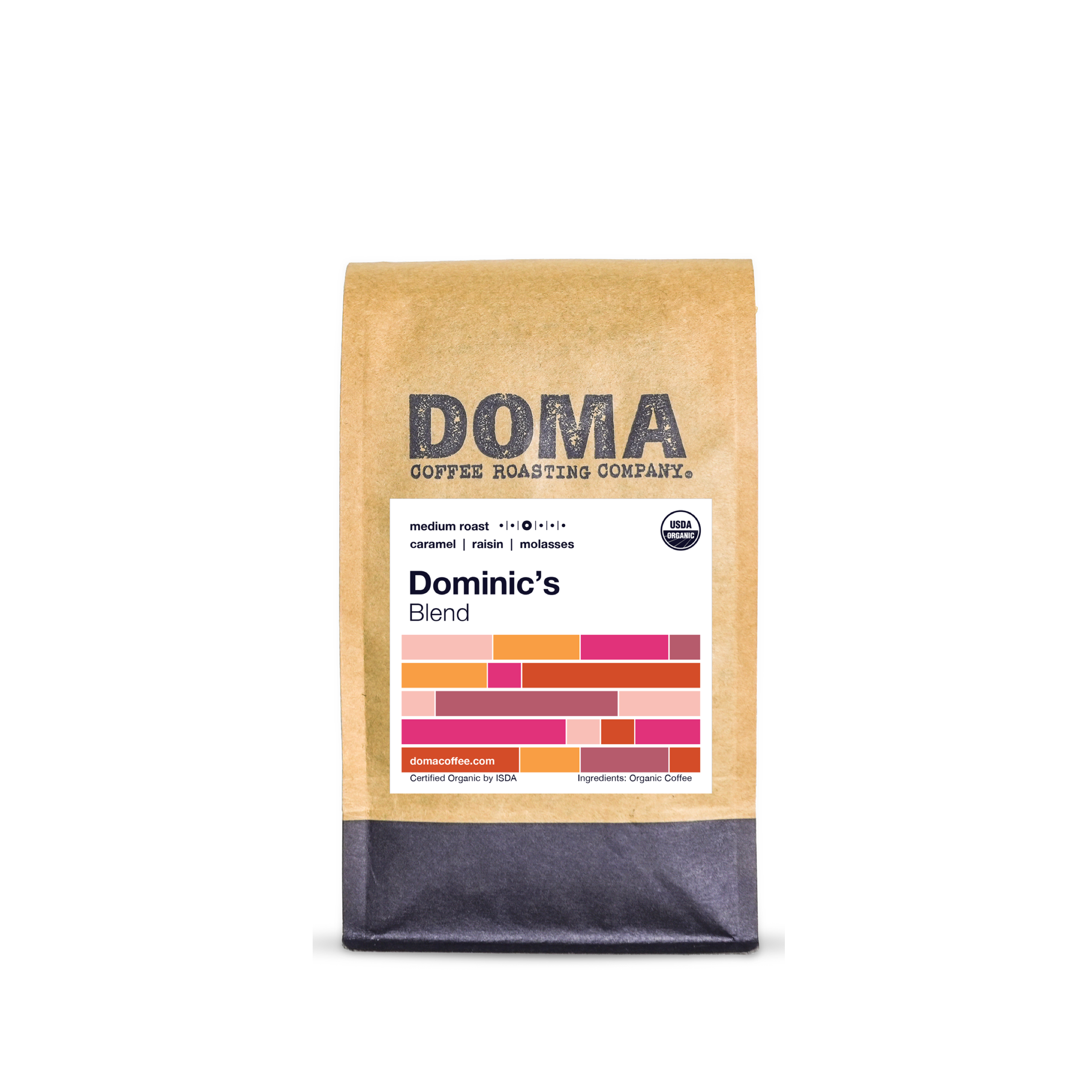 Organic Cold Brew Coffee Blend by Dominics - Smooth & Rich Flavor for Home, Office & Travel | Premium Ground Coffee for Iced Coffee & Cold Brew Lovers