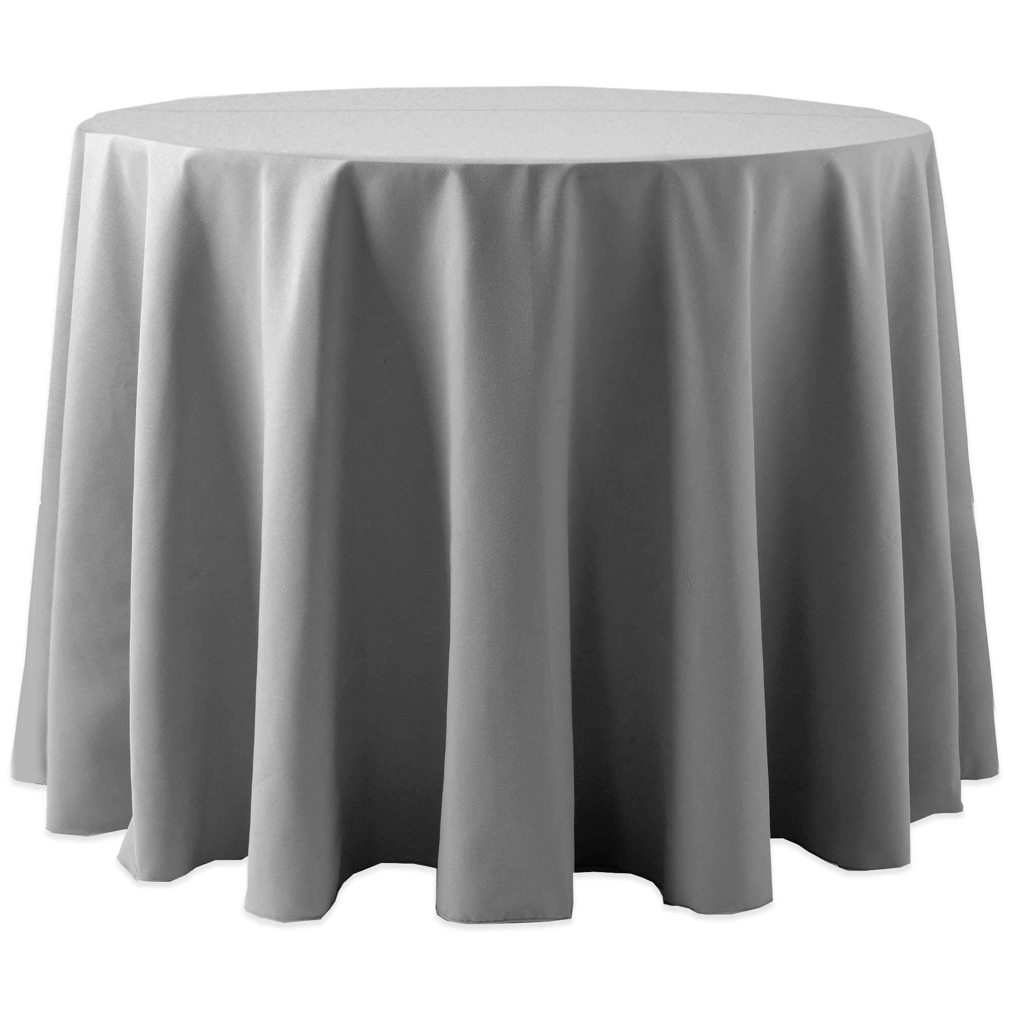 Premium 2-Pack 120-Inch Round Fine Dining Tablecloth - Soft Cotton Feel, Elegant Grey - Perfect for Weddings, Banquets & Formal Dining Events