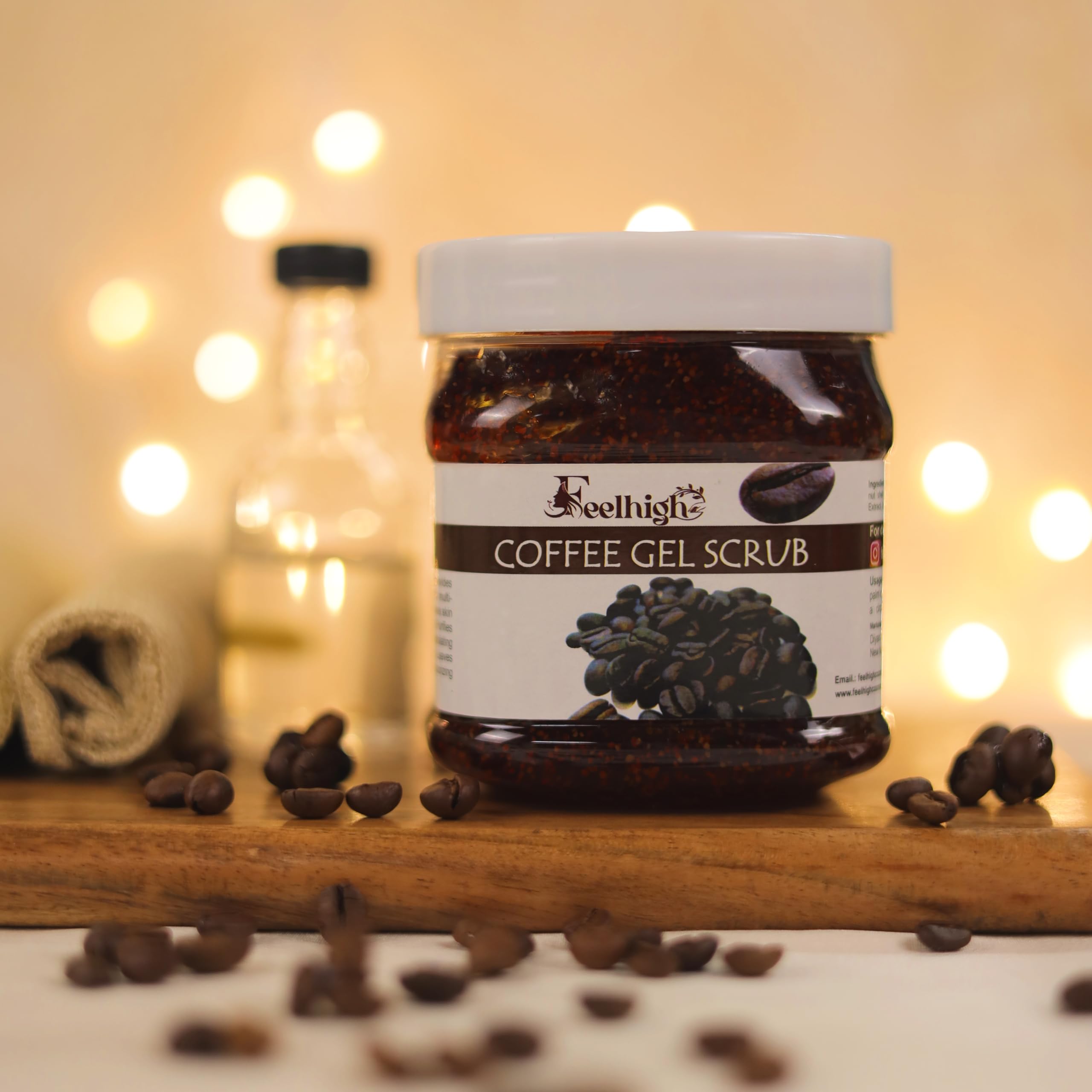 FeelHigh Aloe Vera & Coffee Gel Face & Body Scrub Mask Set - Exfoliating & Hydrating Skincare for Smooth, Glowing Skin - Perfect for Spa Day & At-Home Self-Care Routine (2-Piece Set)
